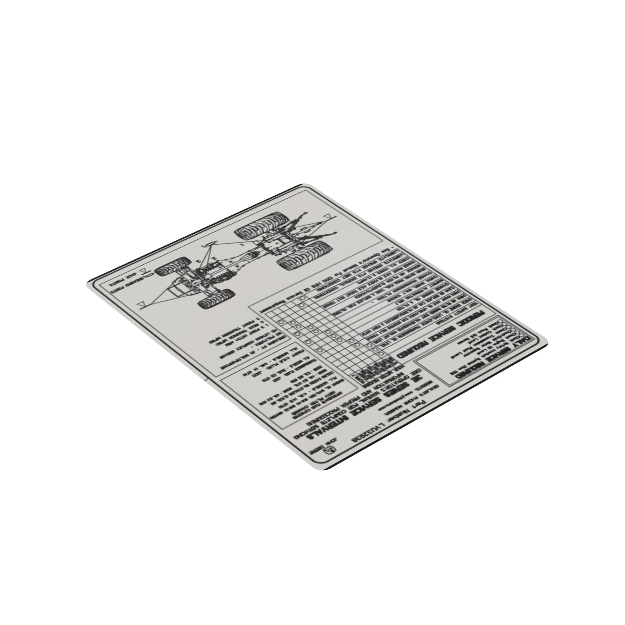 LVU32938: Service Interval Label | Shop.Deere.com