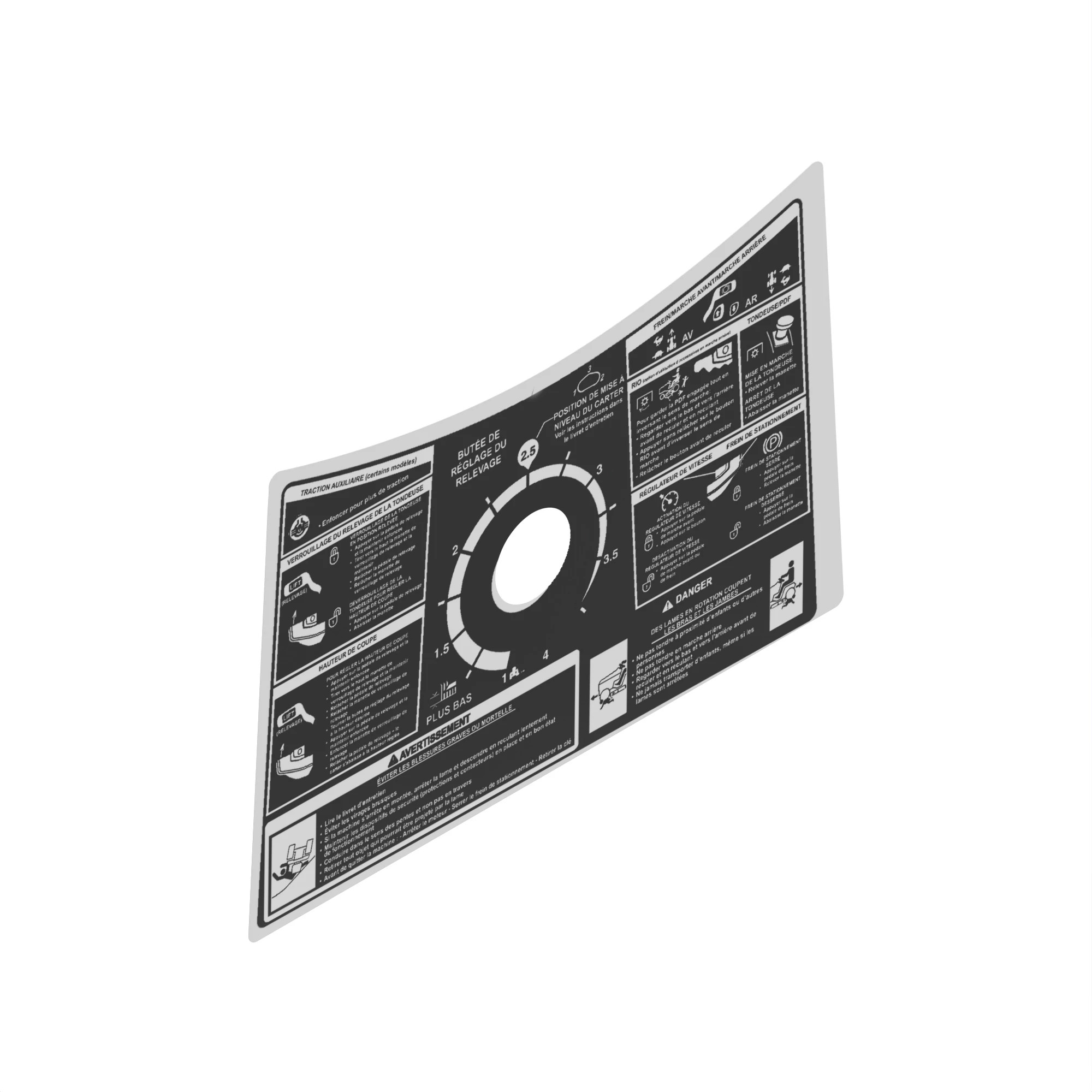 John Deere Danger Label, French - M177261