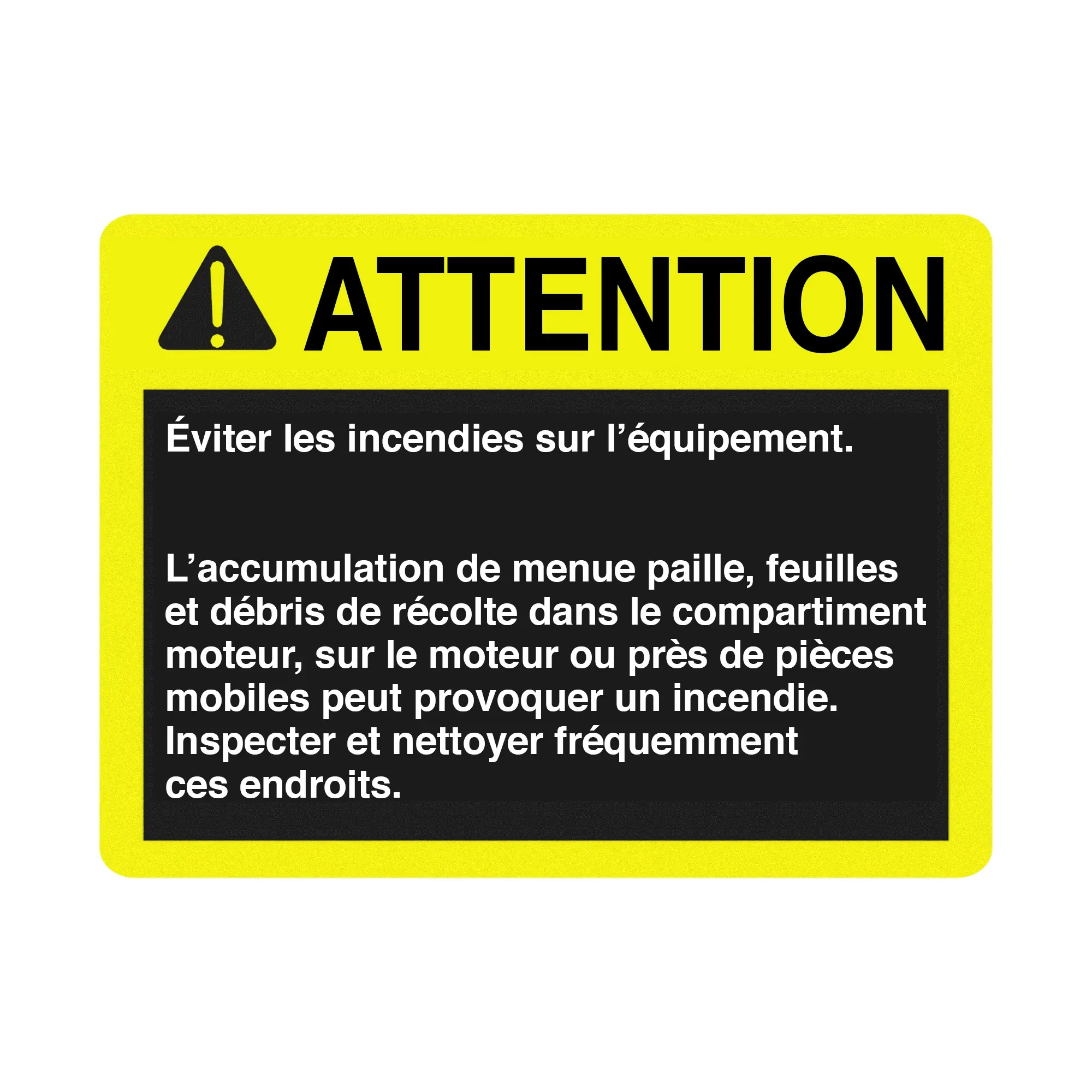 John Deere Safety Caution Label, French - H170115