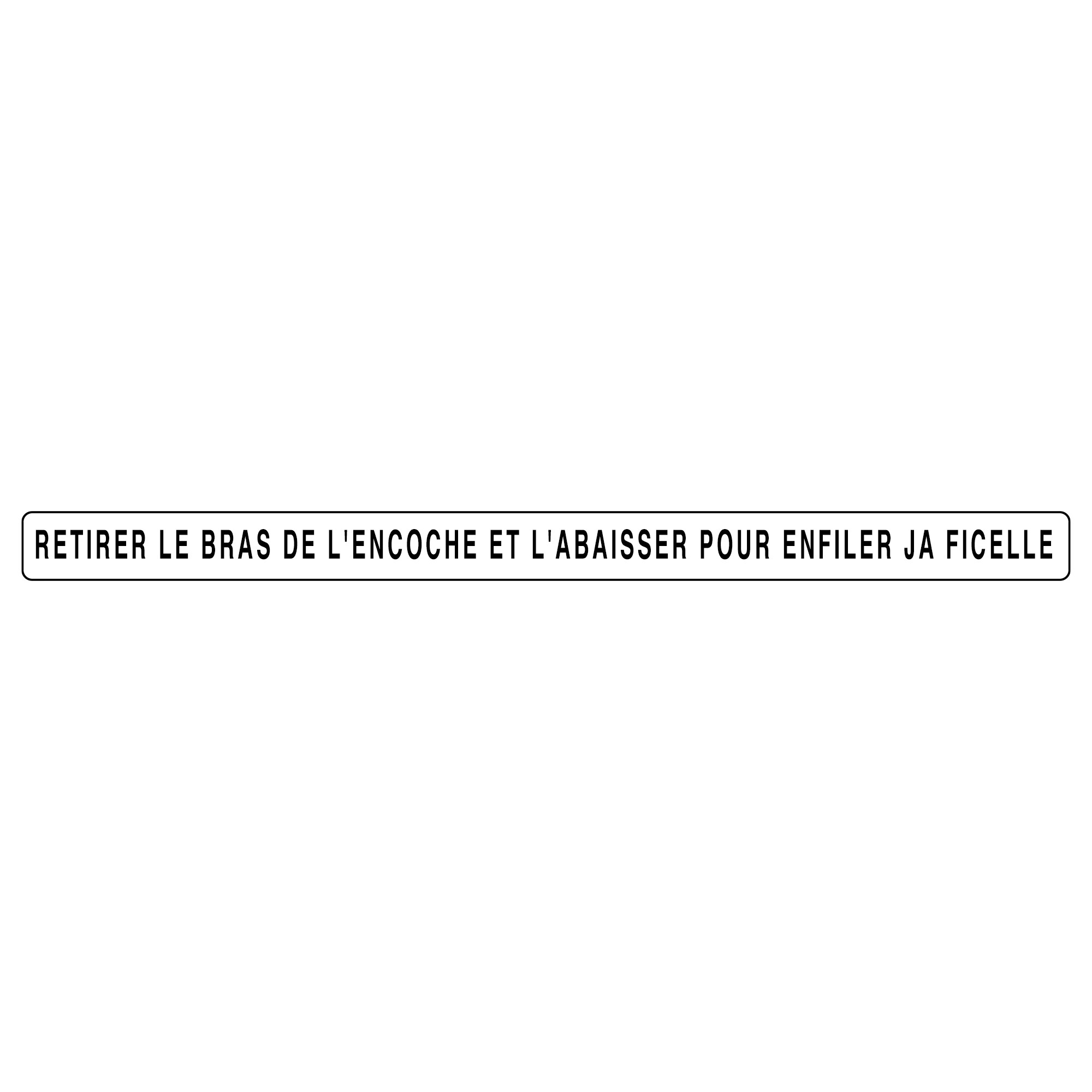 LABEL (FRENCH-T.GUIDE ARM 468-568)