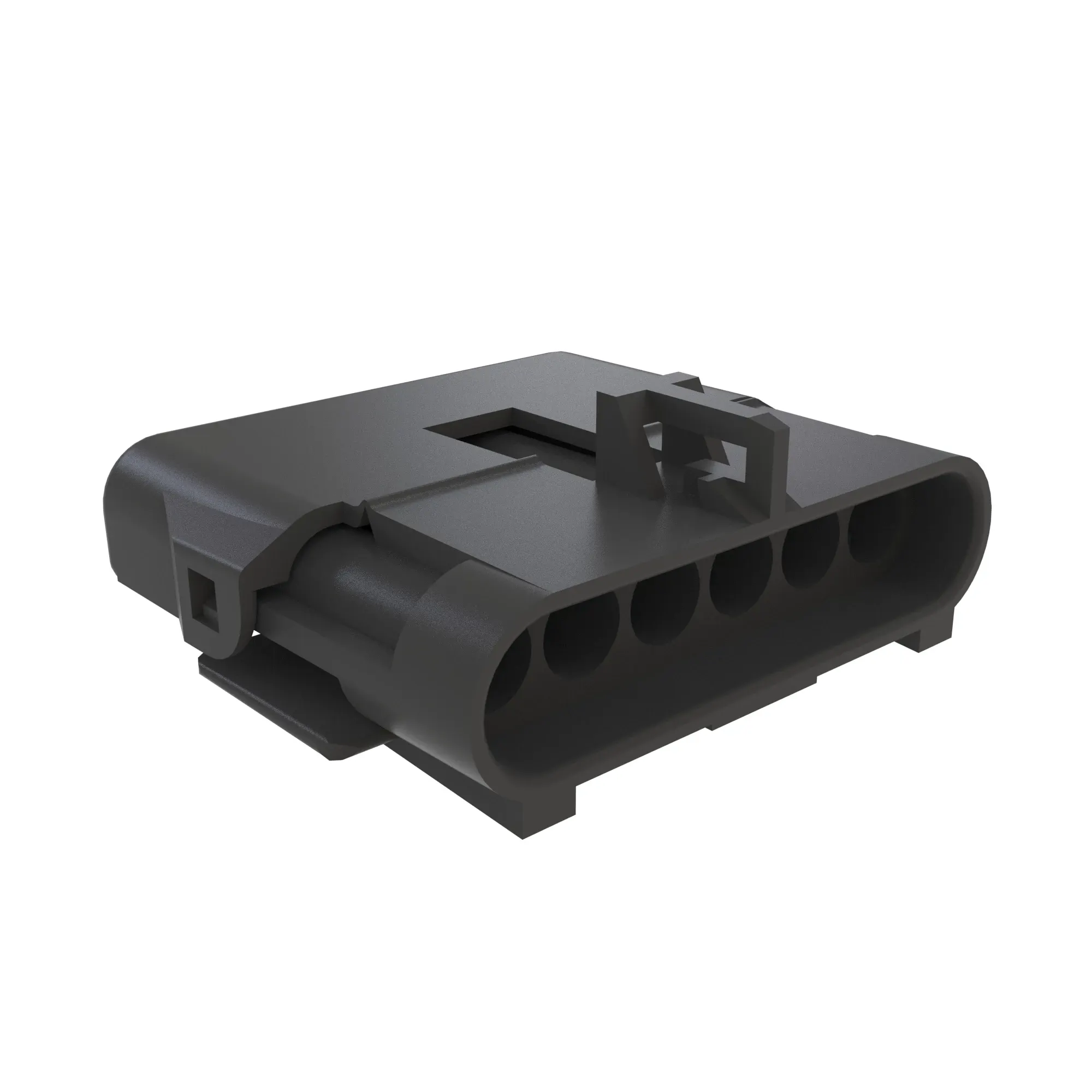 John Deere Black Electrical Connector Housing, Cavities 6 - 57M10636