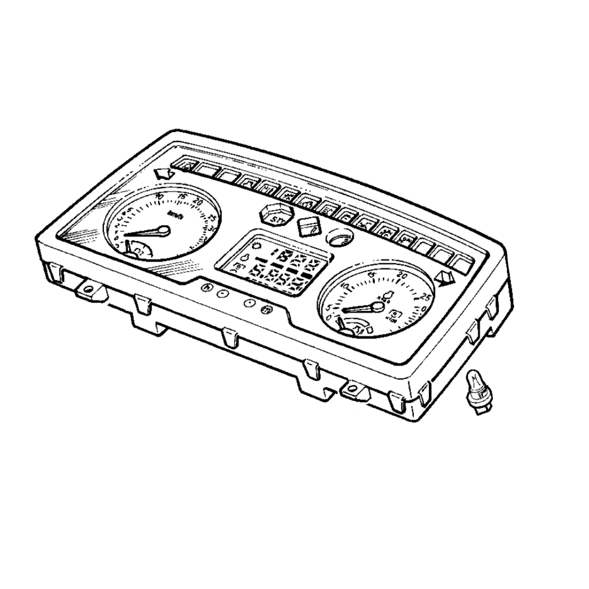 John Deere Dual Gauge Instrument Panel Assembly - AL200757