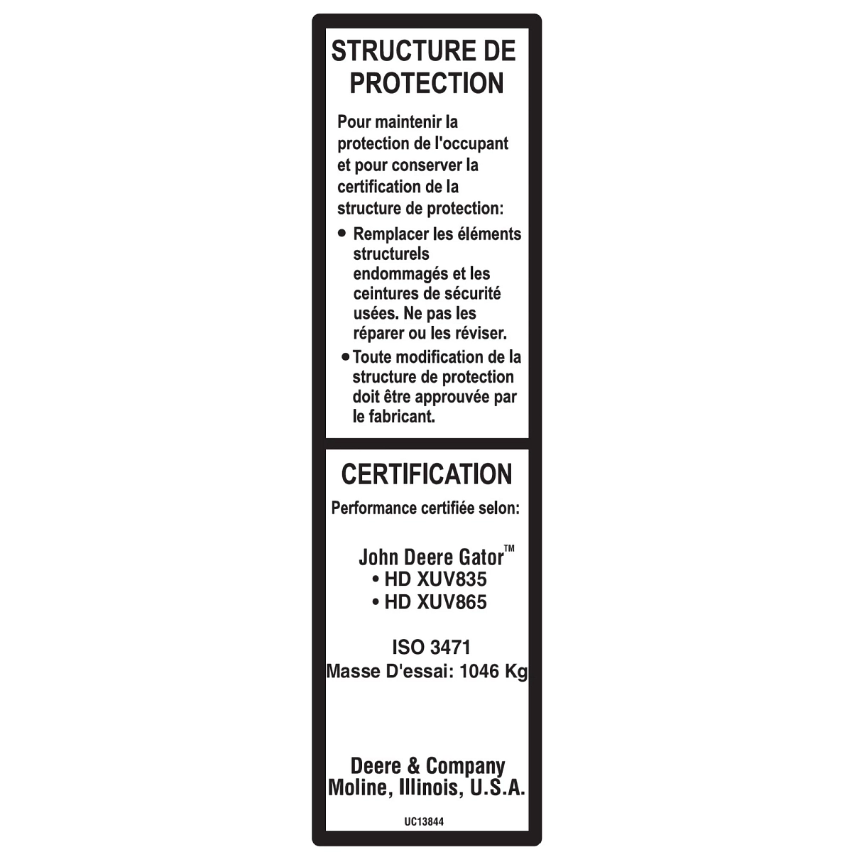 Safety Sign, Label, Ops (French)