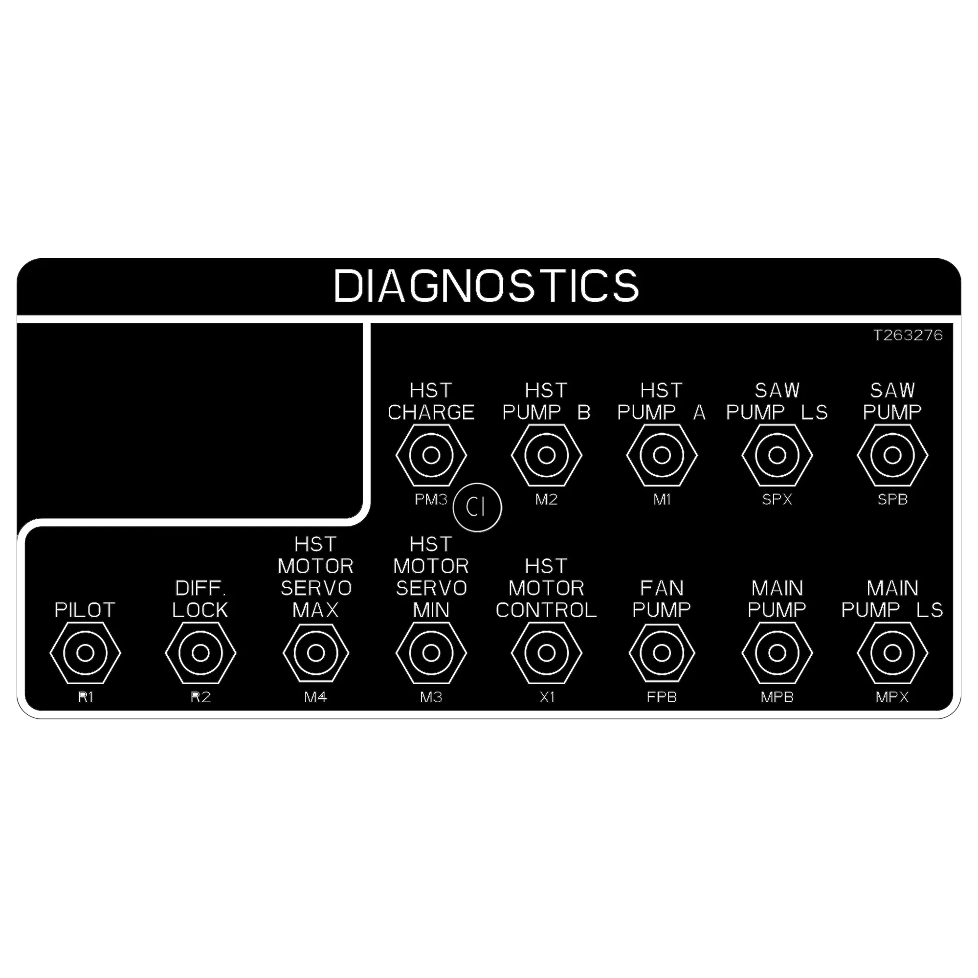 John Deere Diagnostic Label - T263276