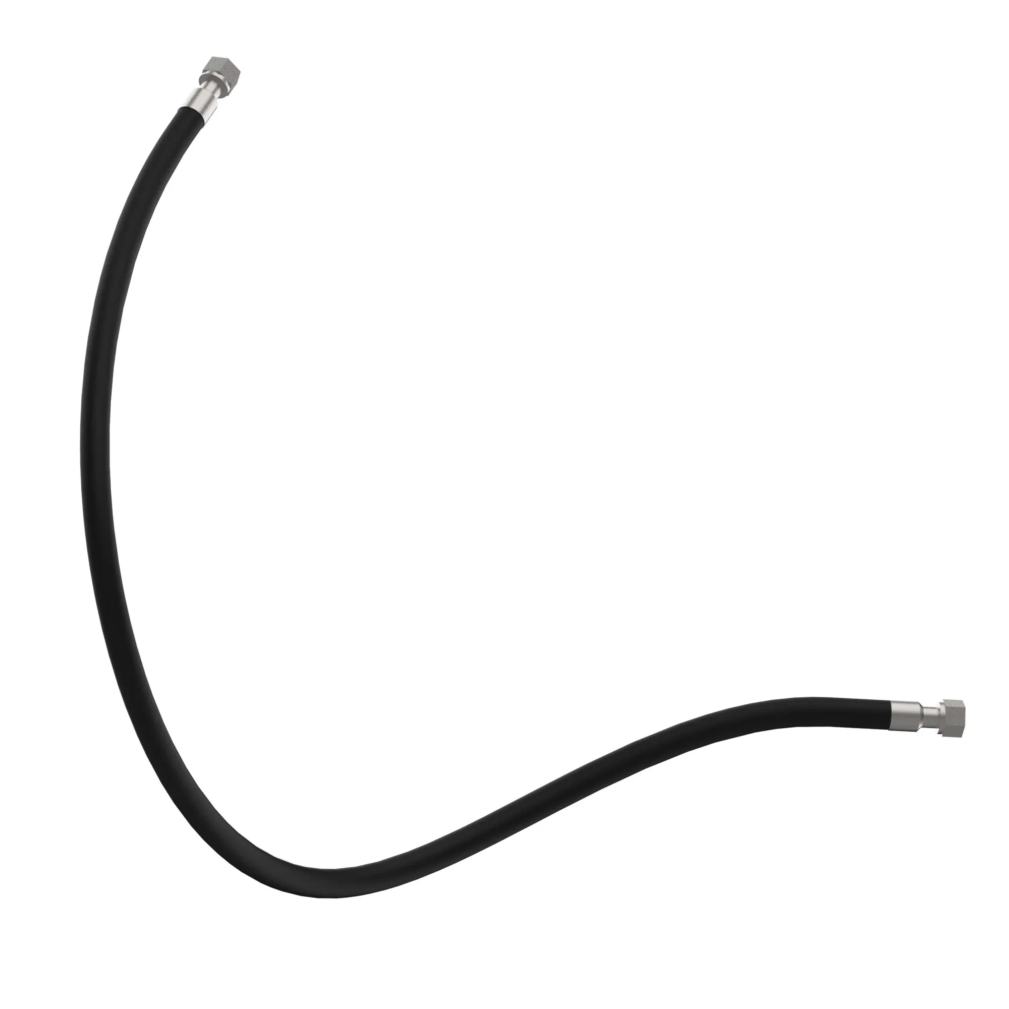 John Deere Cylinder Block to Boom Valve Swing Section Hydraulic Hose - F067398