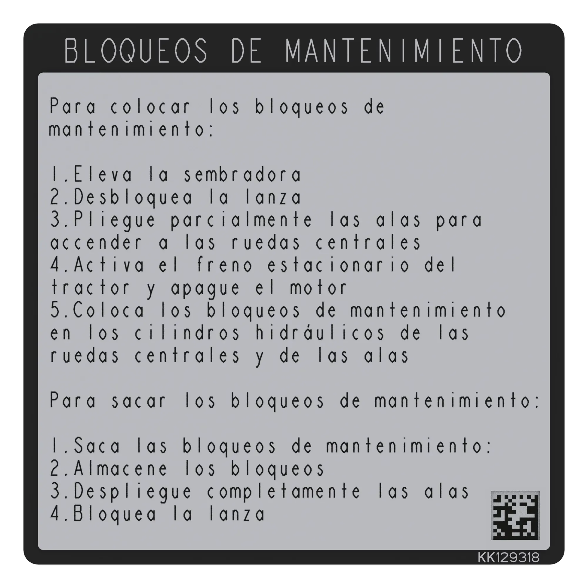 Chock Block Label