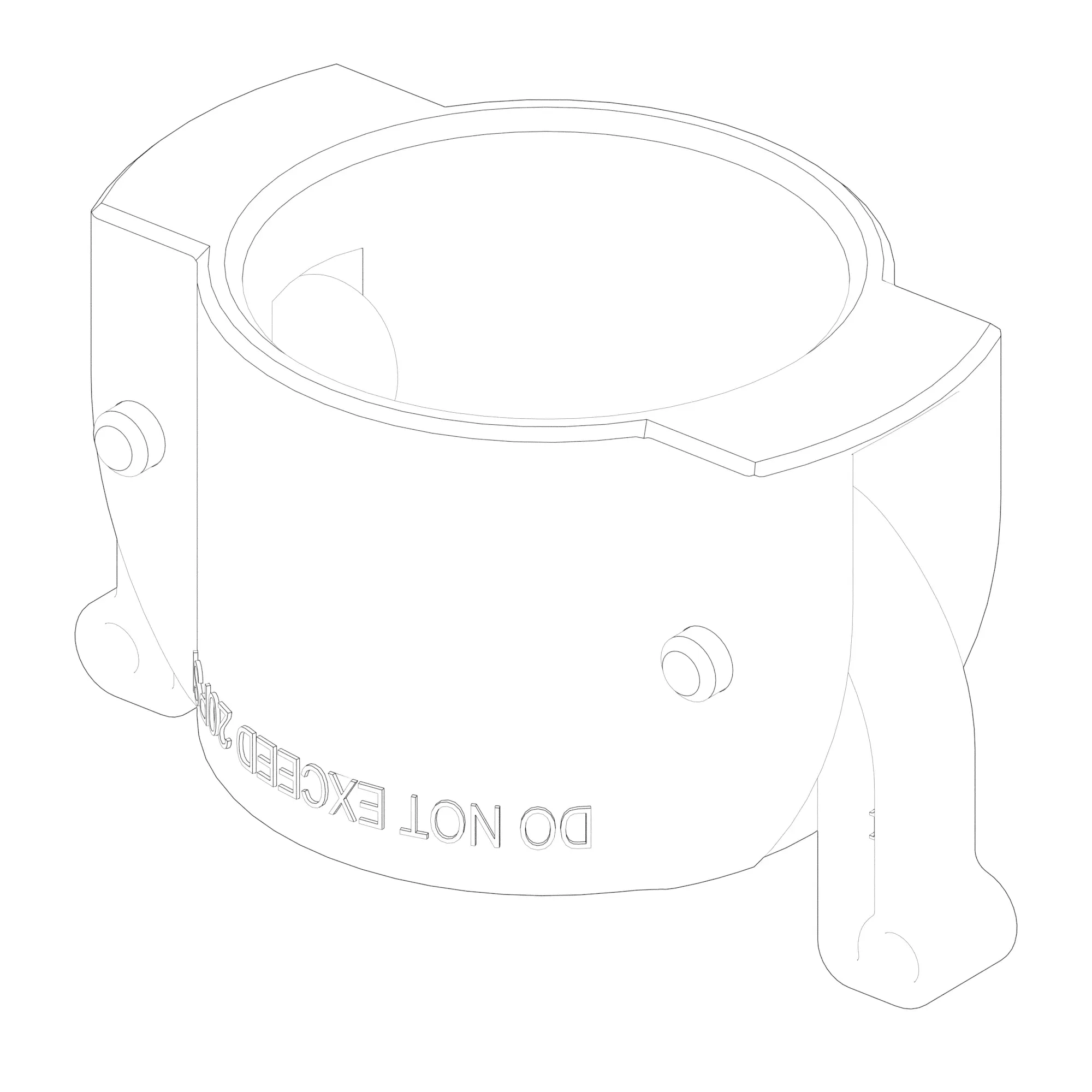 CAP, 1.5" POLY - SHORT ARMS