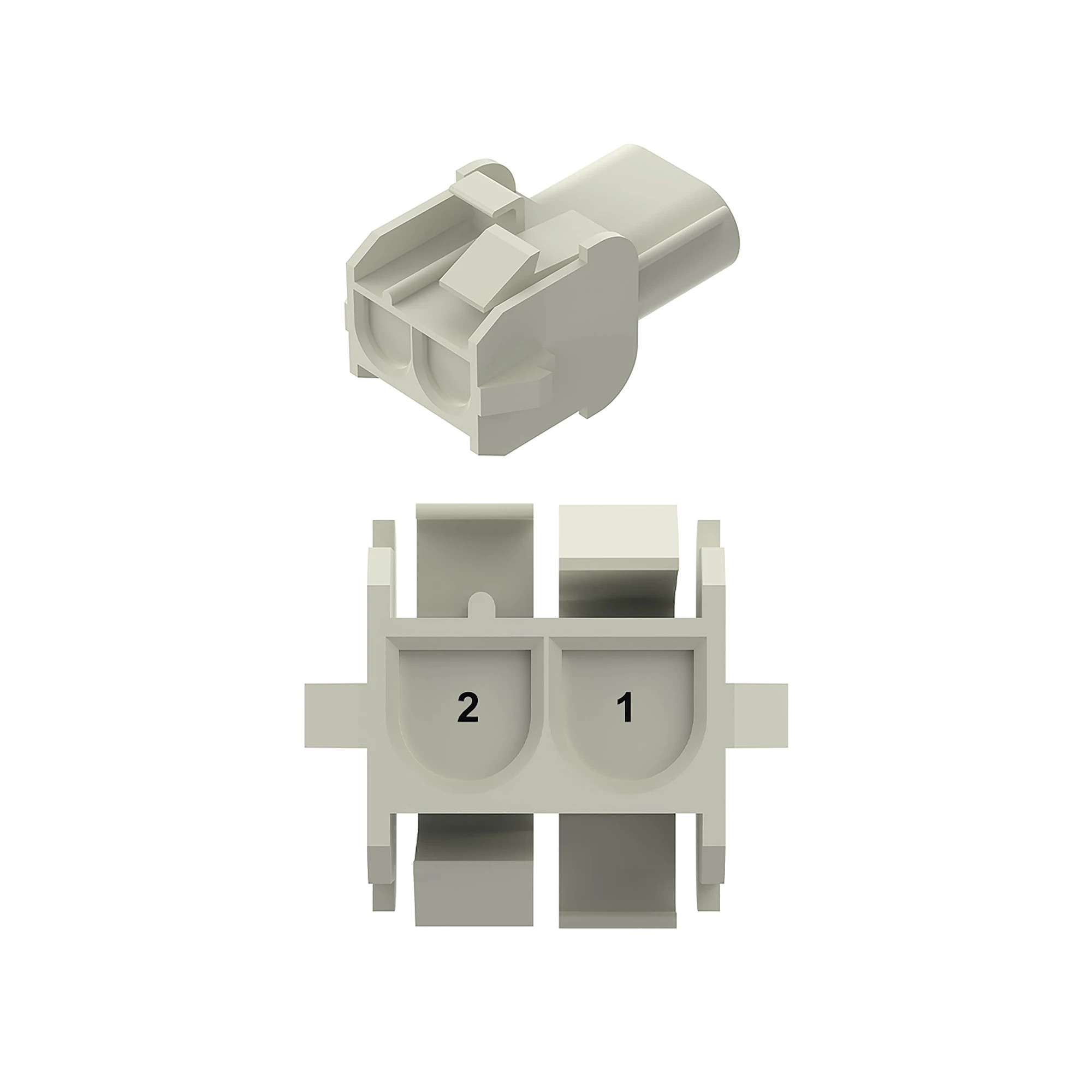 CONN TYCO MATE-N-LOK 2W F NTRL PLST