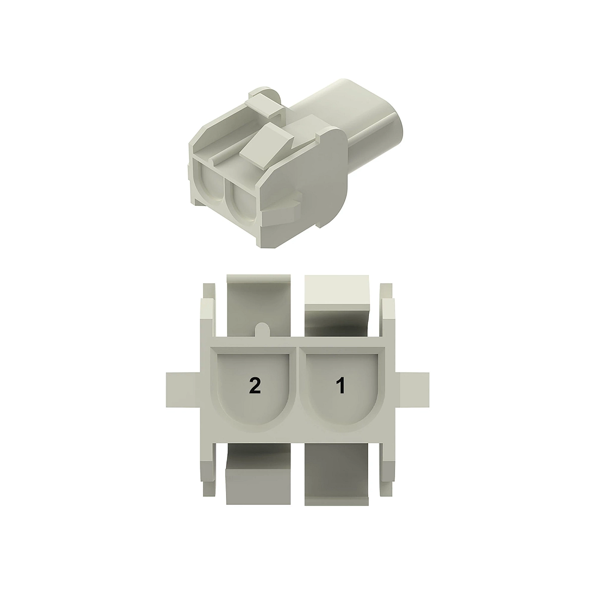 Conn Tyco Mate-N-Lok 2W F Ntrl Plst