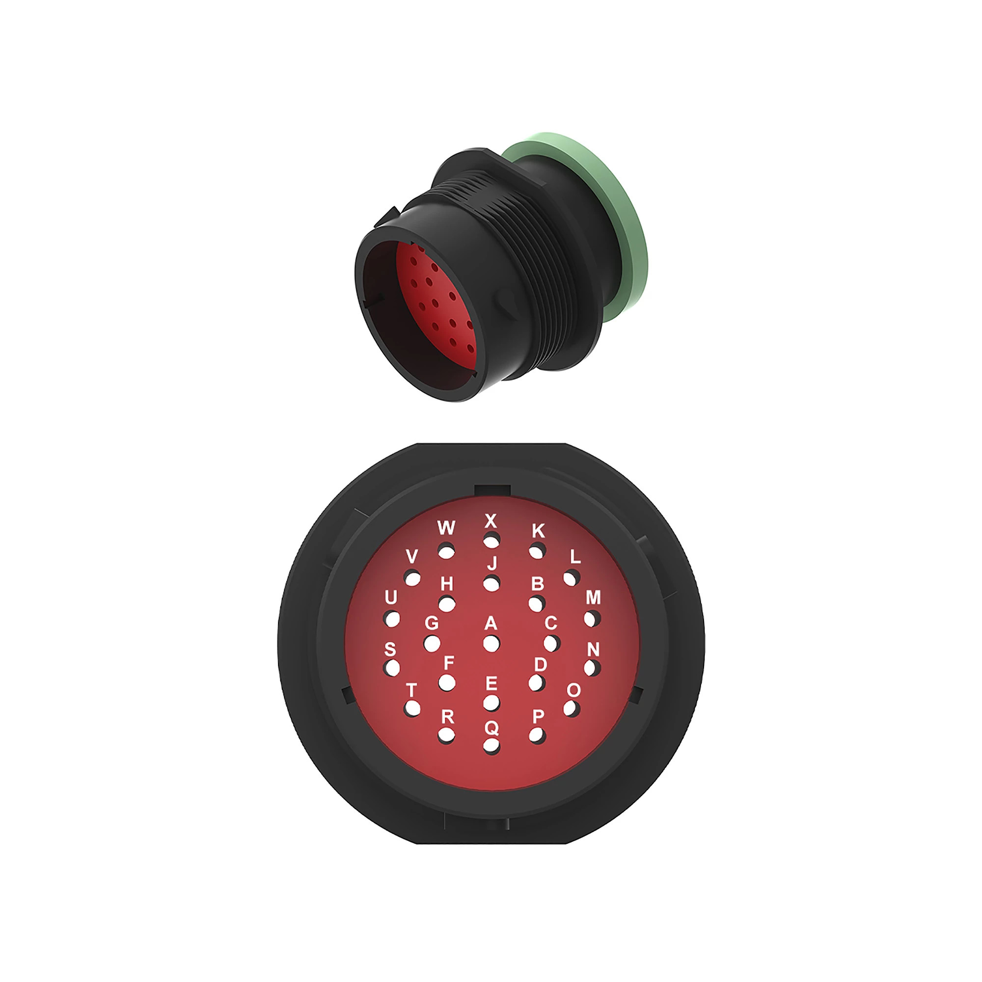 DEUTSCH HDP 23PIN RCPT W/ RING AD