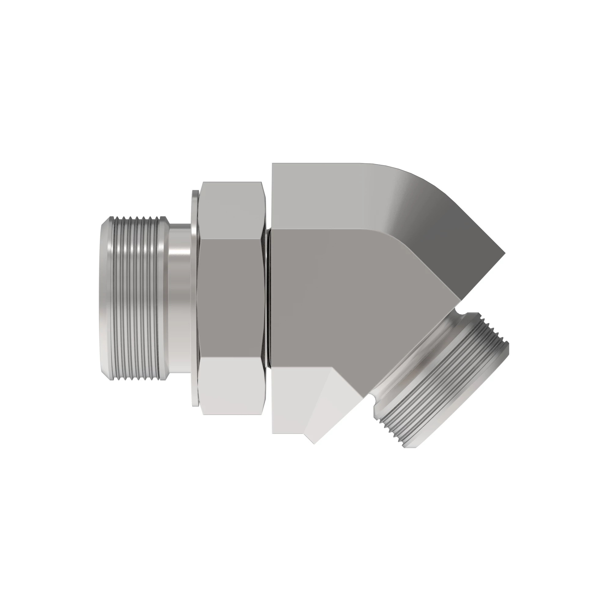 45 DEG SGT THD,ORFS, W/ MET HEX