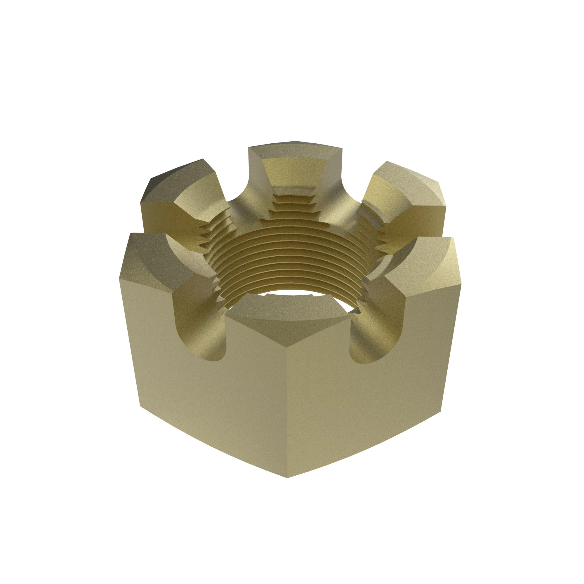 John Deere Hexagonal Slotted Nut, M10 - 14M5365