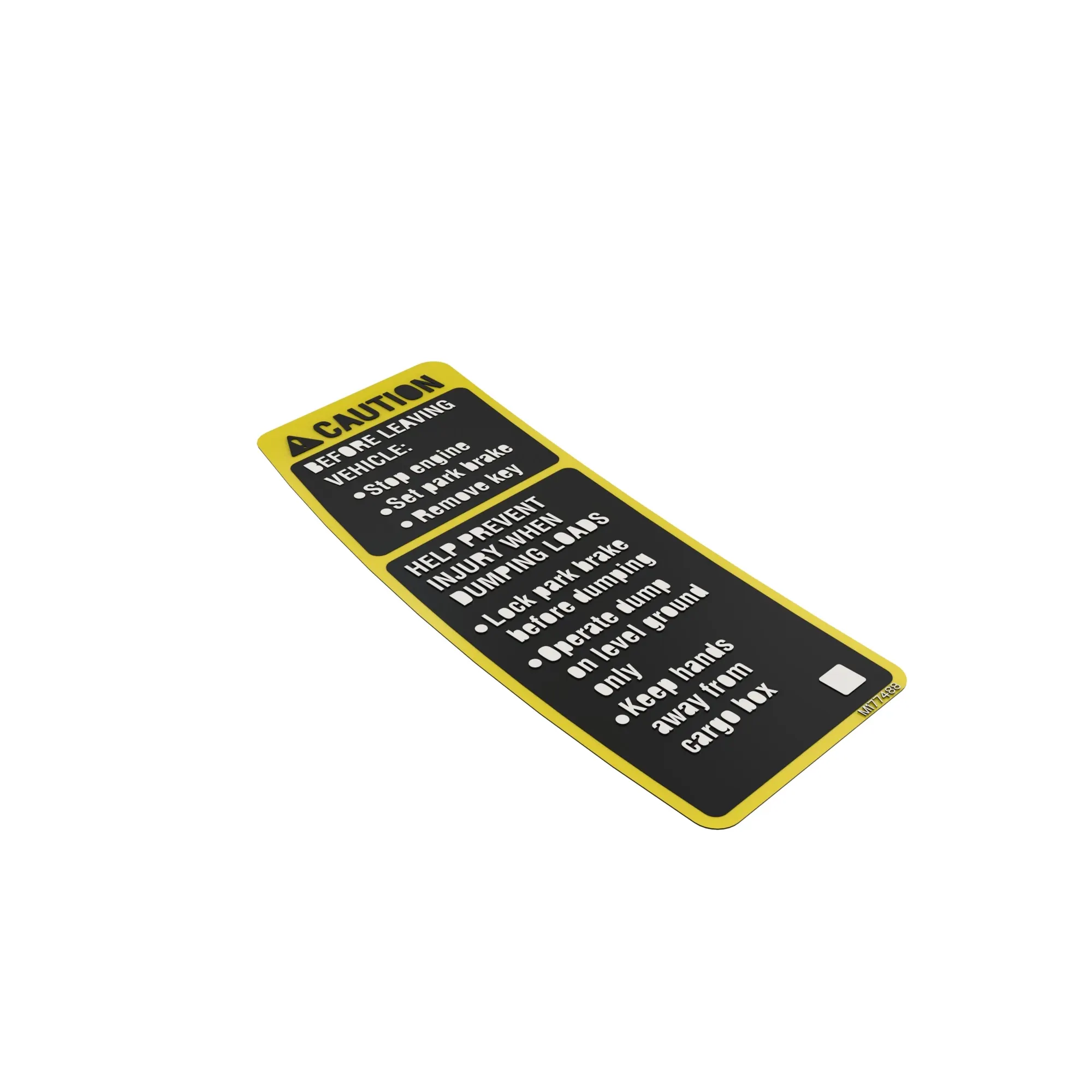 John Deere Caution Decal, English - M177488