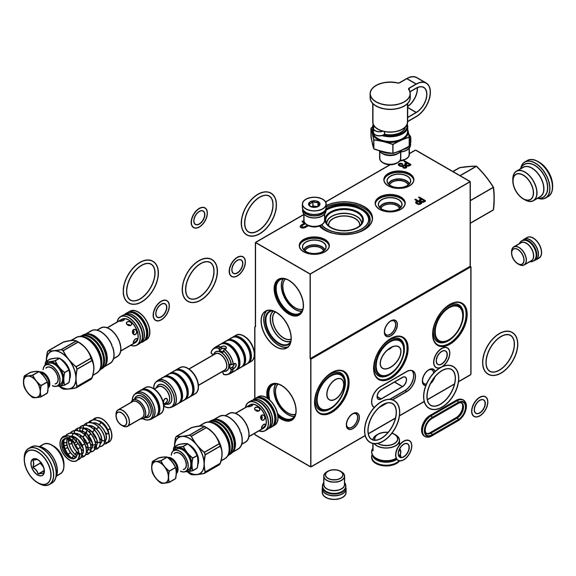 John Deere Divider Block Control Valve - AXE18754