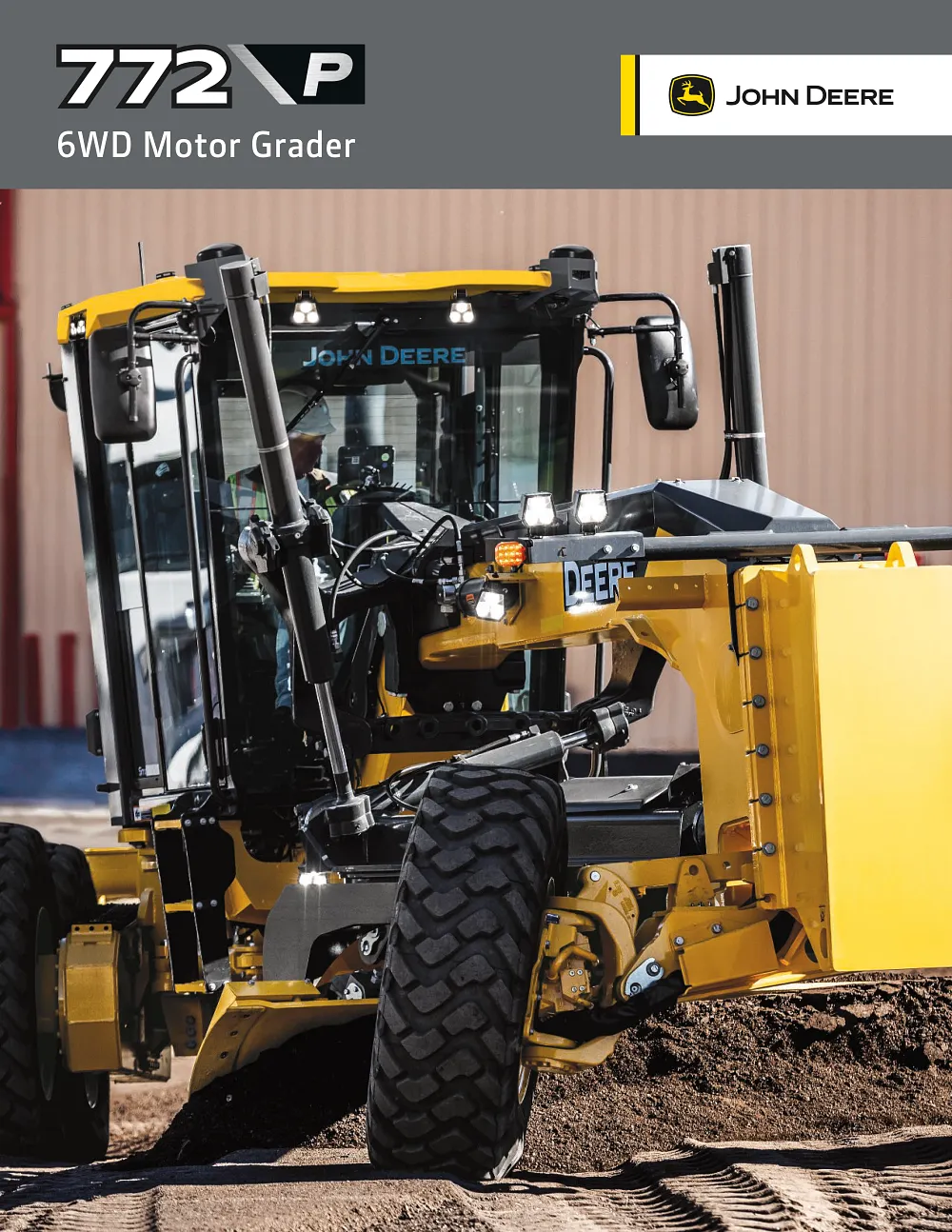 772 P-Tier 6WD Motor Grader Brochure cover