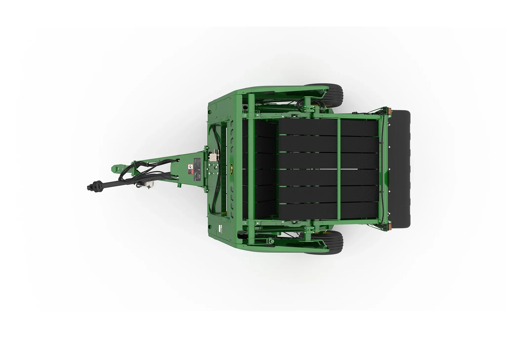 Top close-up studio rendering of John Deere 451E Round Baler