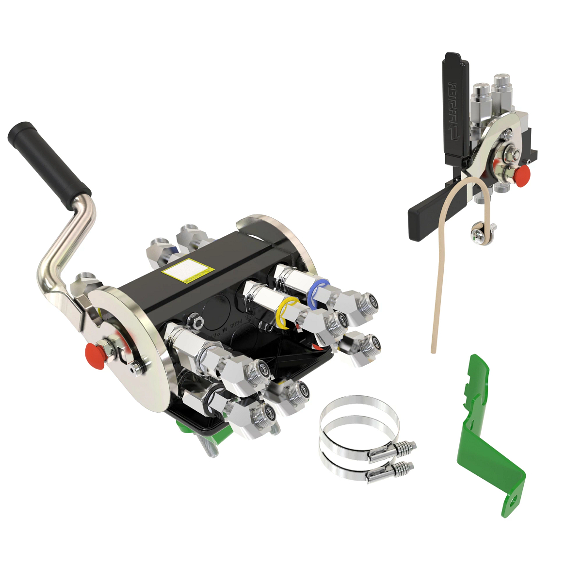 BW16402: 3-Function Single-Point Hydraulic Quick-Connect Multi-Coupler Attachment