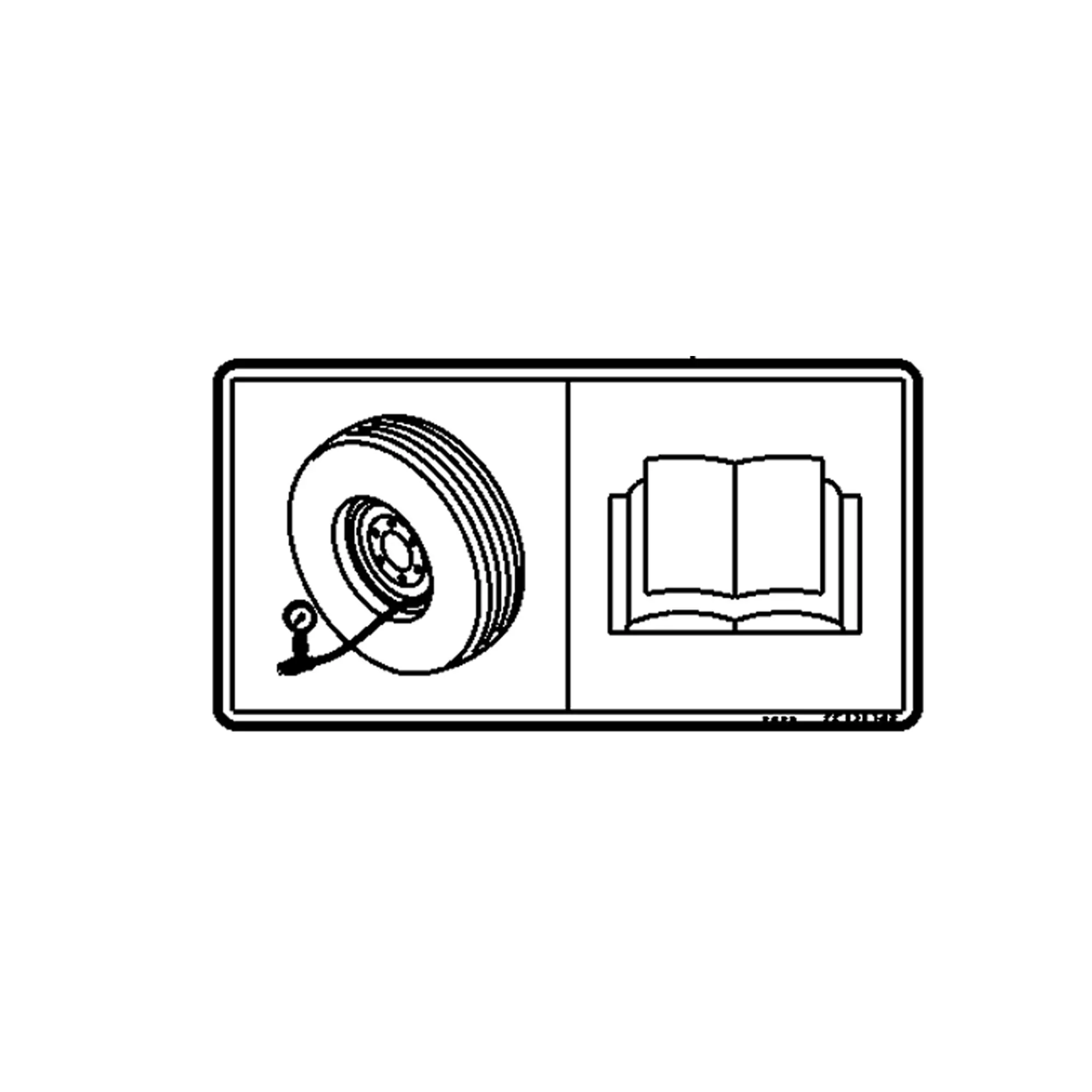 John Deere Standard Pressure Rear Frame Label - CC121342