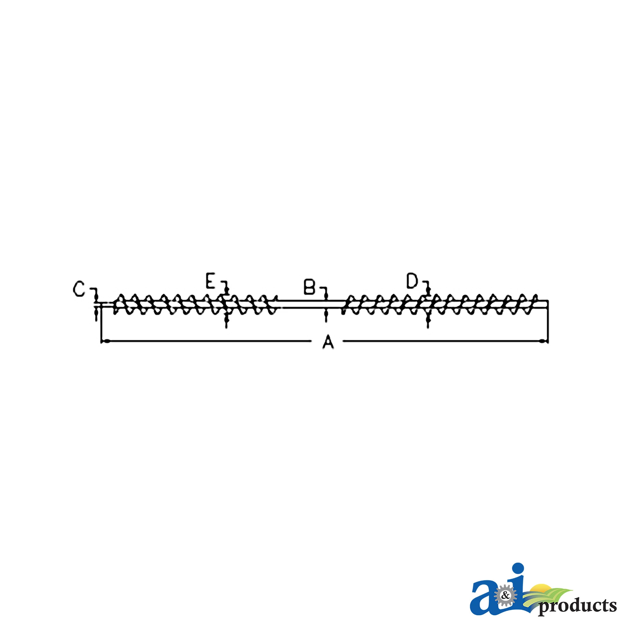 A&I Products Left Side Shoe Grain Supply Auger - A-AH95944