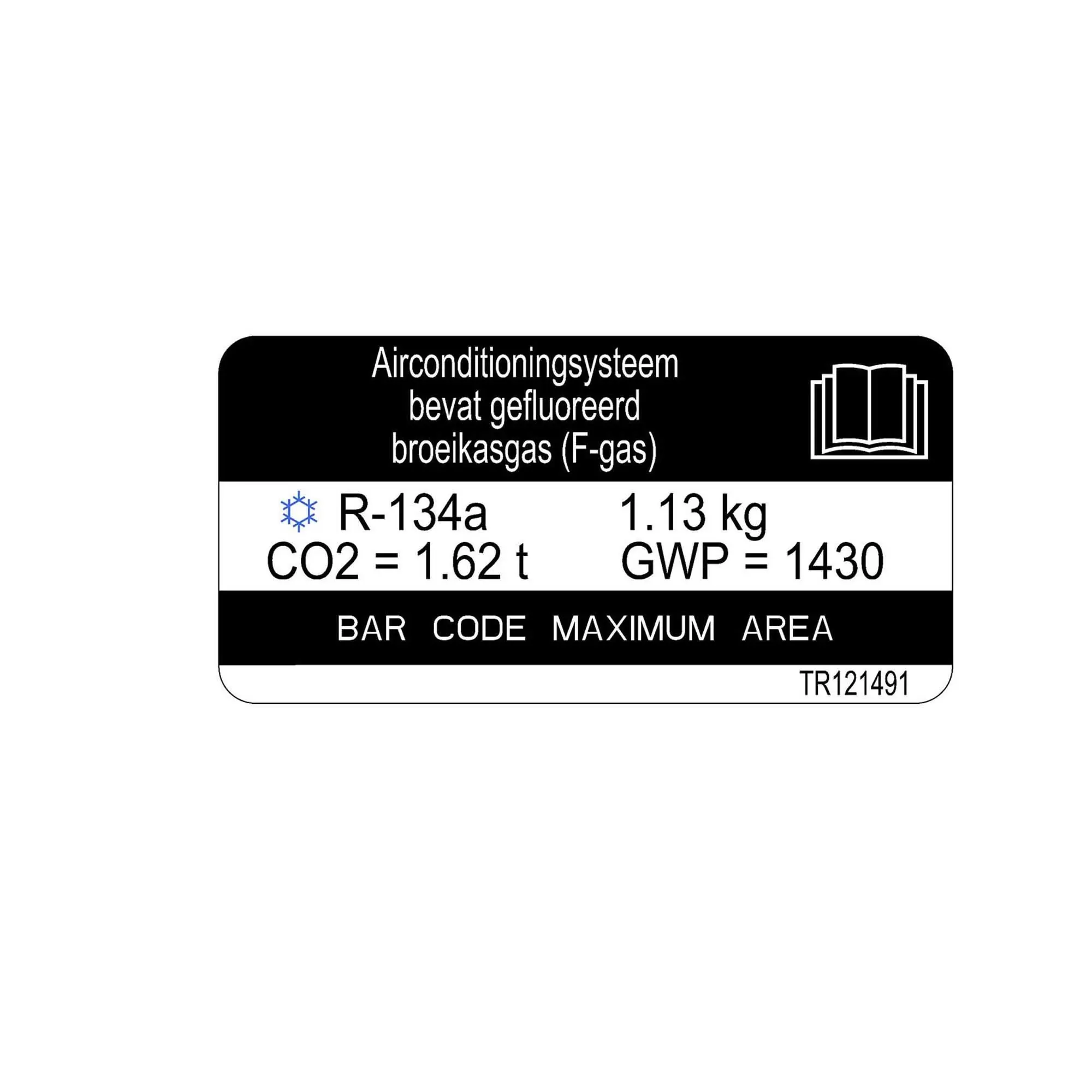 John Deere F-Gas Label, Dutch - TR121491