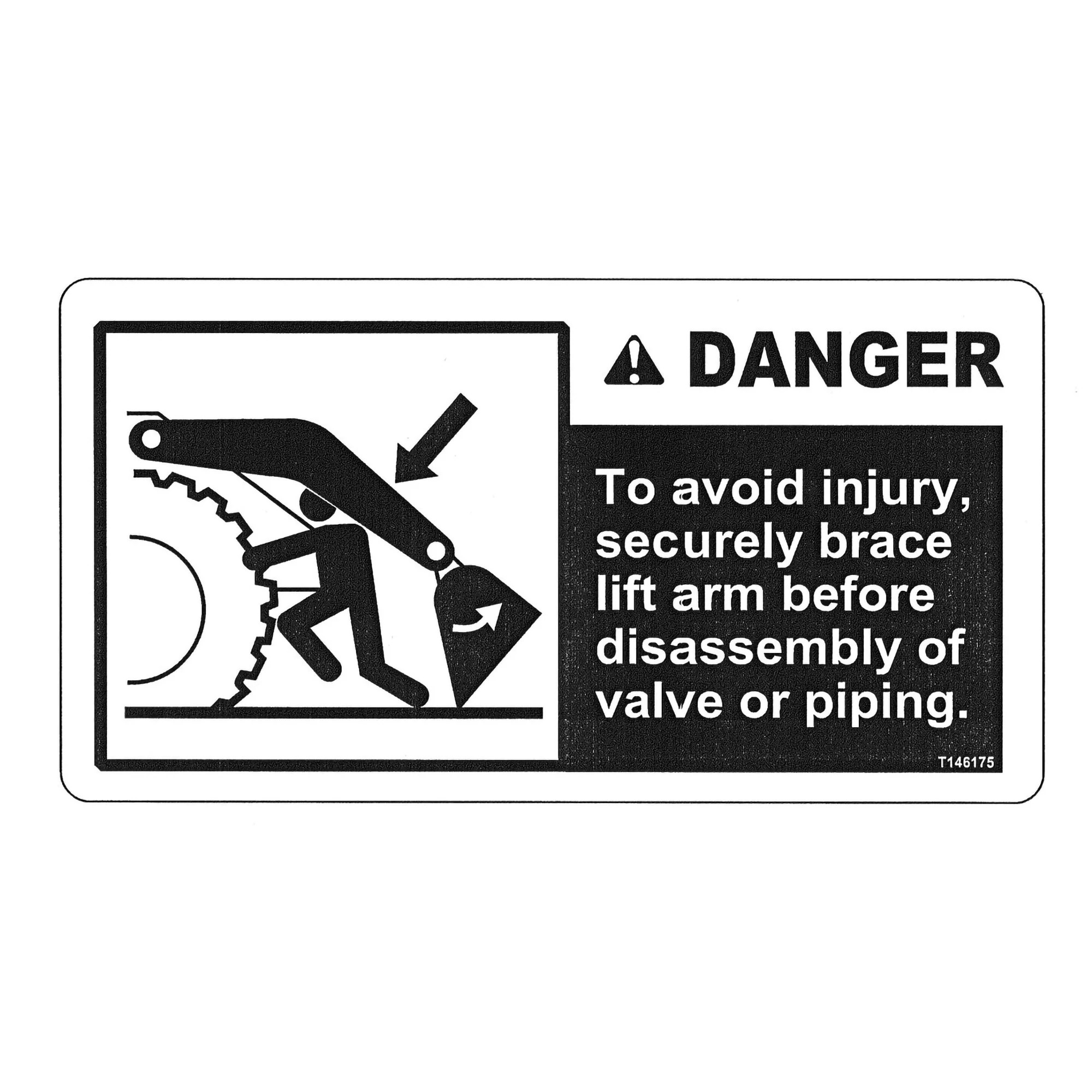 John Deere Crushing Boom Warning Label - T146175