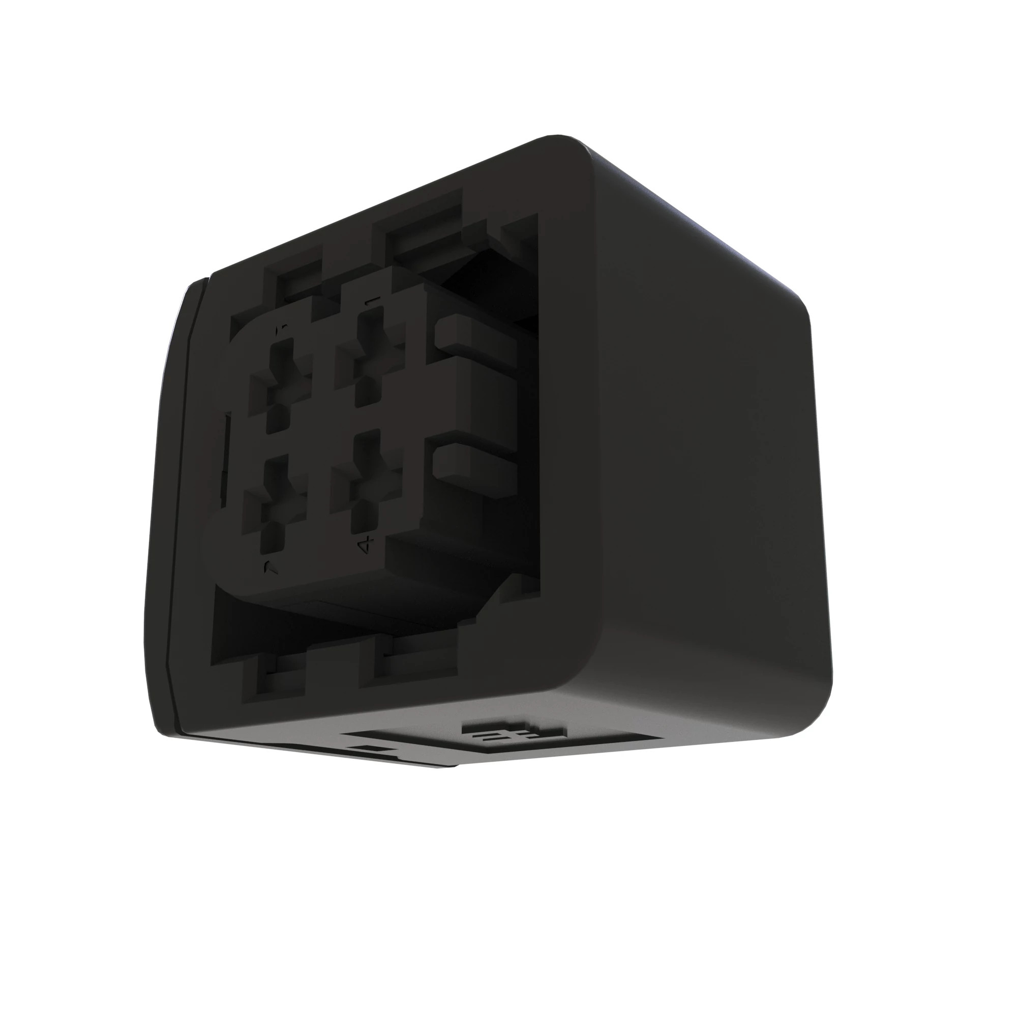 John Deere Black External Electrical Connector Housing, 4 Cavities - 57M10702