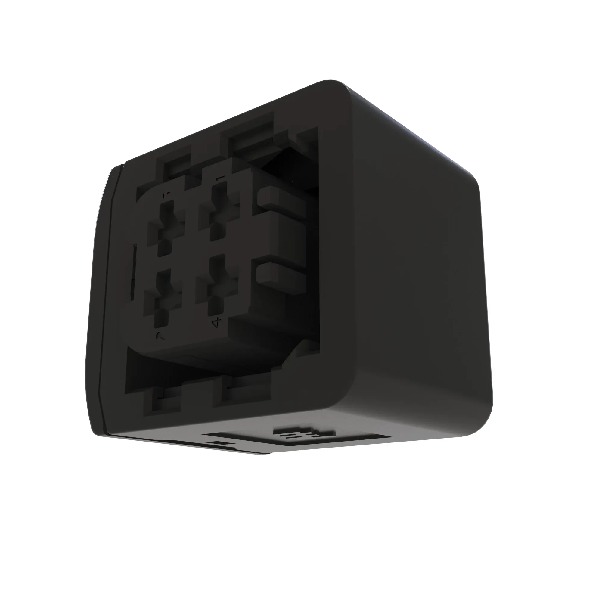 John Deere Black External Electrical Connector Housing, 4 Cavities - 57M10702