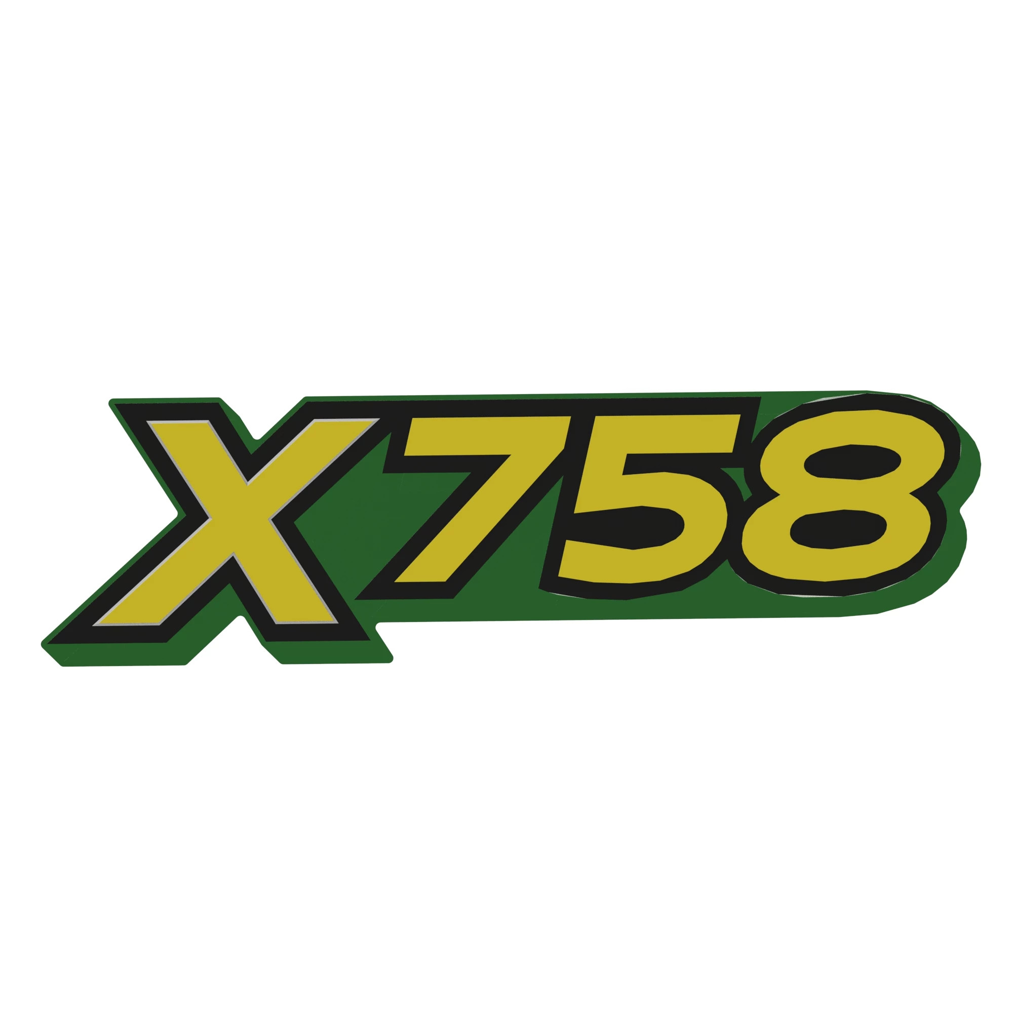John Deere X758 Model Label - M167244