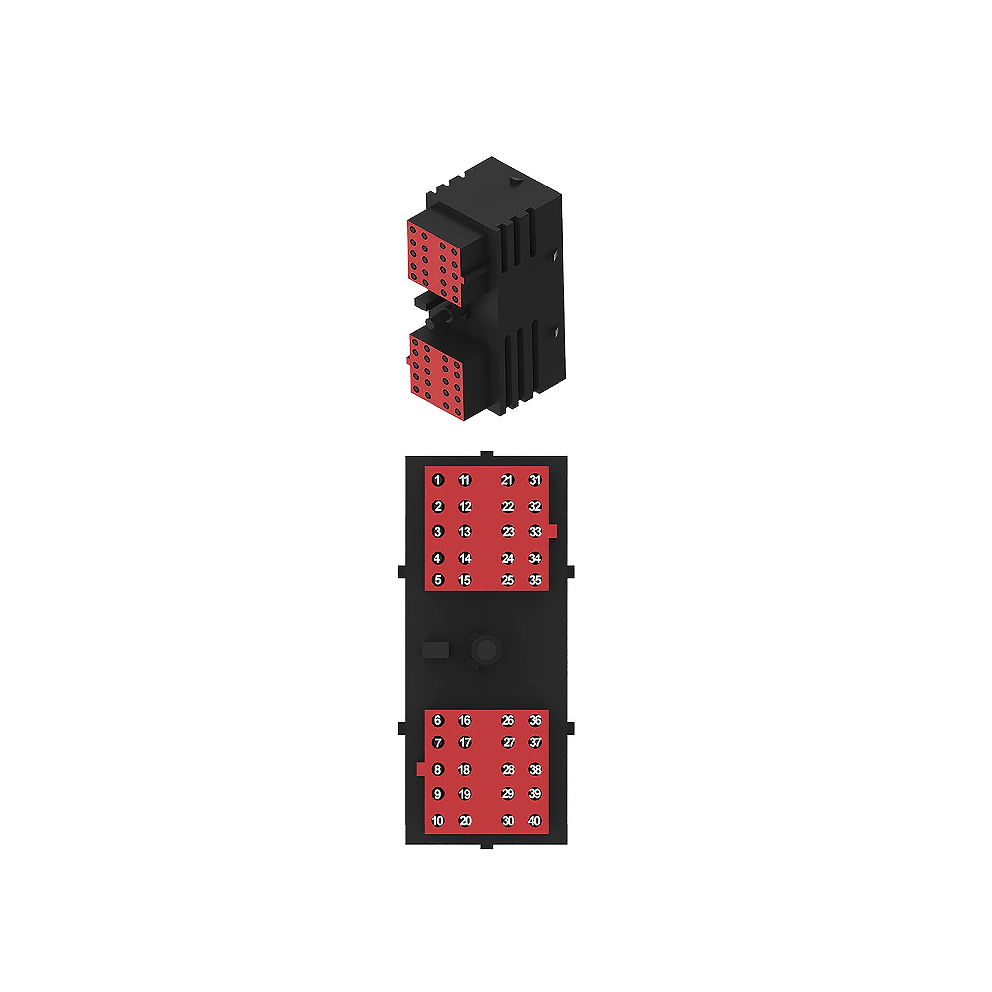 CONN DEUTSCH DRC 40W MS BLK PLSTC
