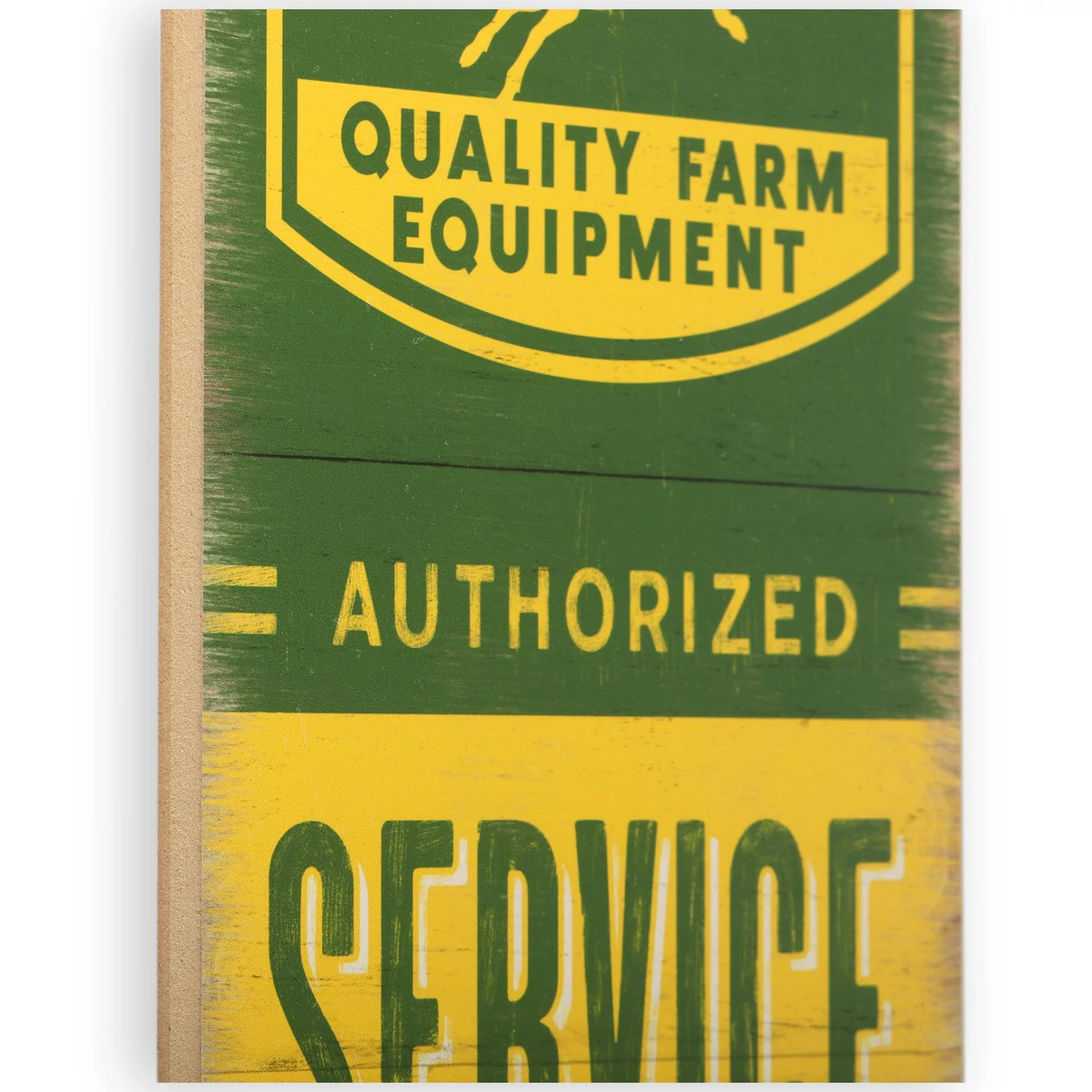 Service Order Work Signs Service Center Vertical Wooden Wall Sign | Shop.Deere.com