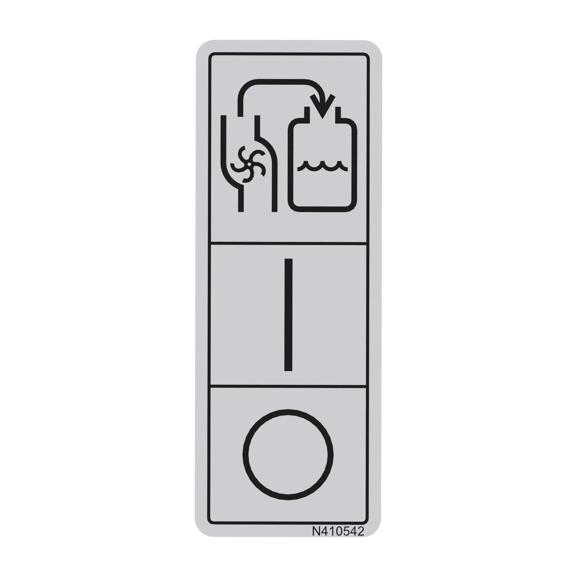 John Deere Manual Fill Solution Label - N410542
