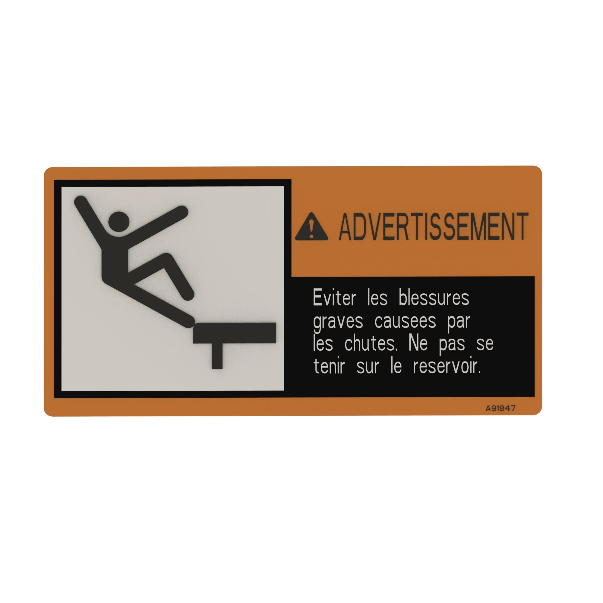 John Deere Fertilizer Rate 40 inch Row Label, French - A94375