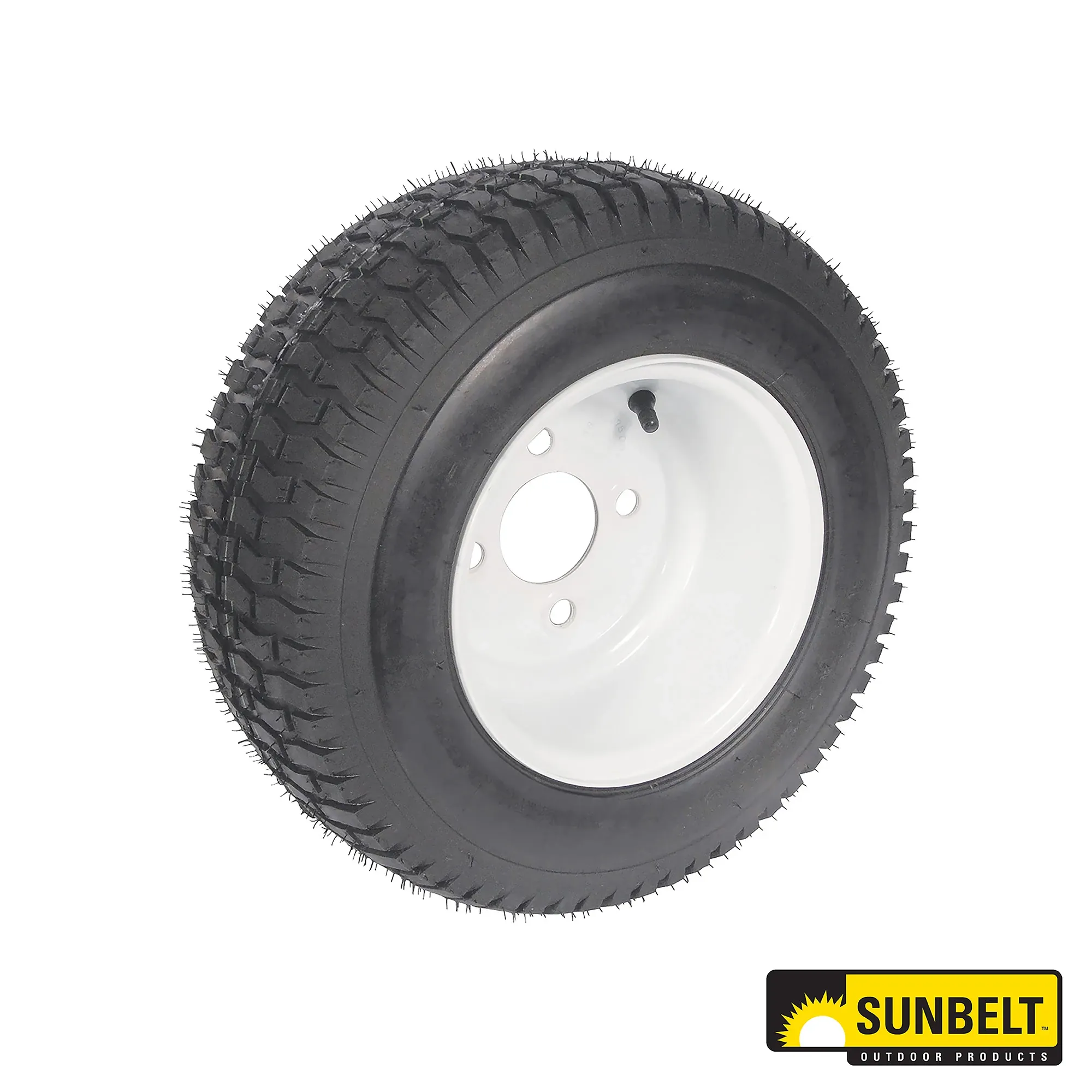 Sunbelt White Pneumatic Turf Wheel, 16 X 6.5 X 8 - A-B1WL22