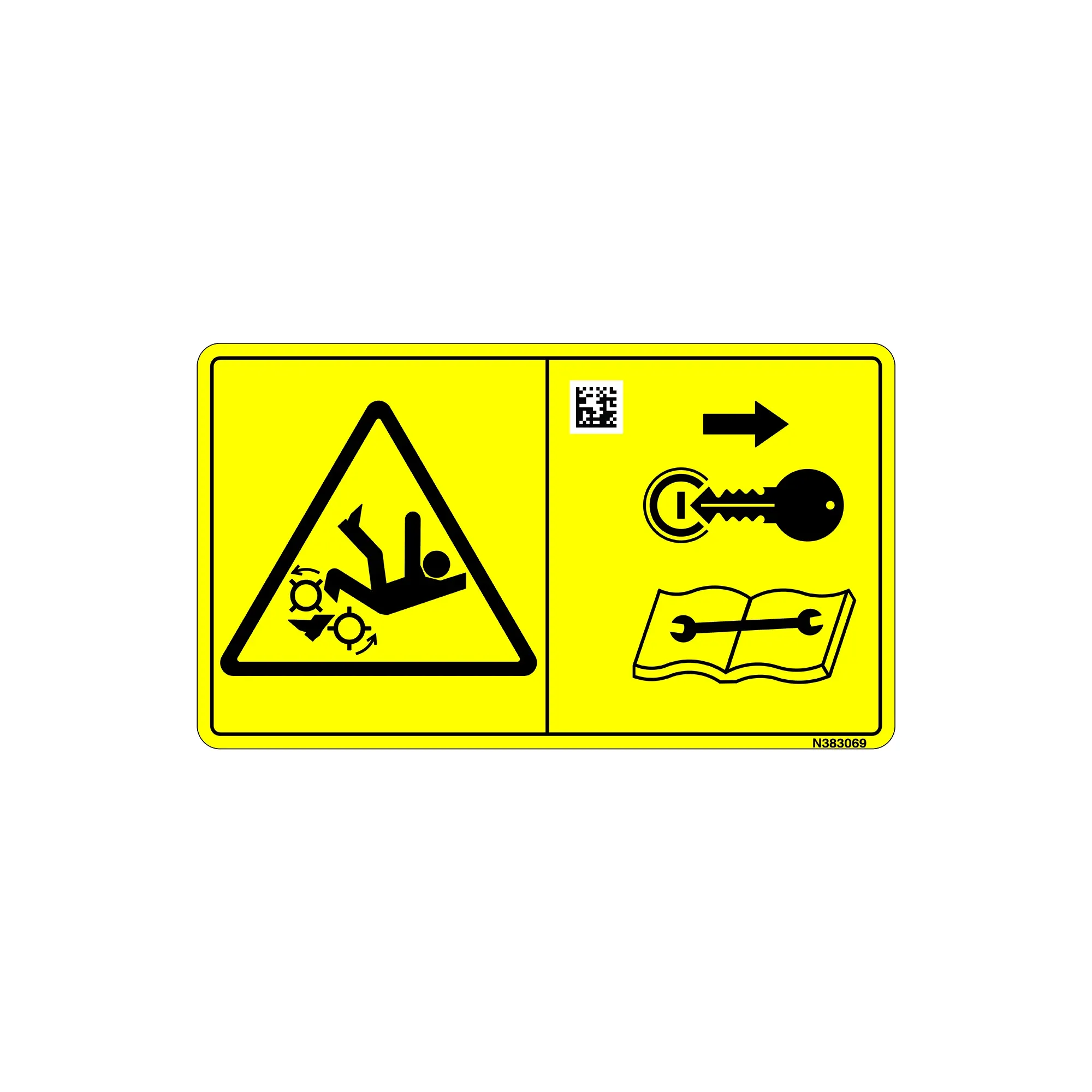 John Deere Entanglement Tet Free Danger Label - N383069