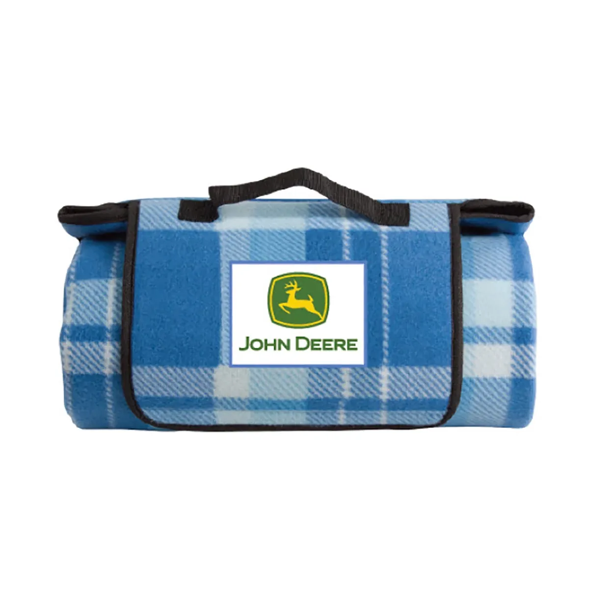 "Plaid Fleece Blanket with Waterproof Backing"