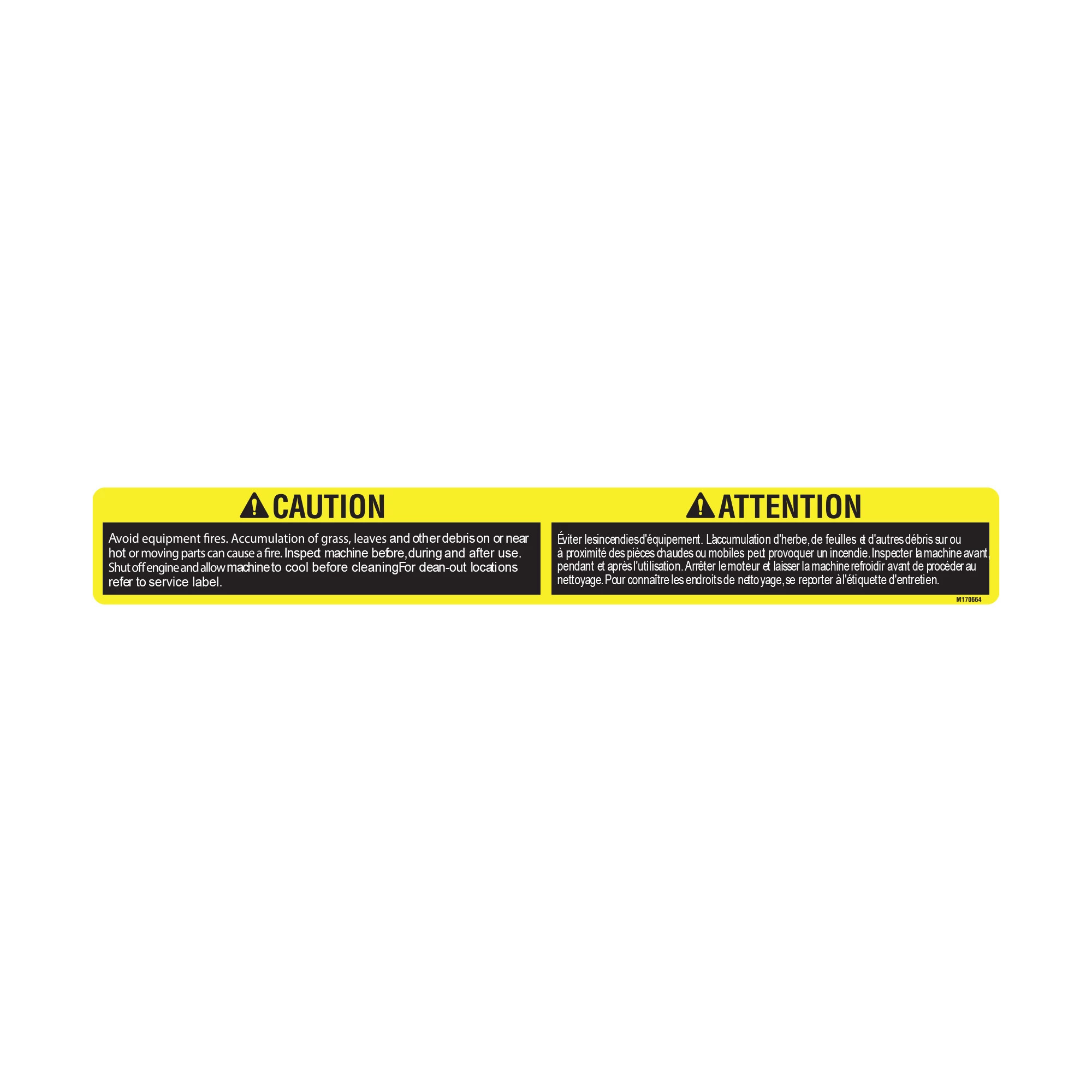 LABEL, CAUTION Z2, Z3 ENGLISH + FRE