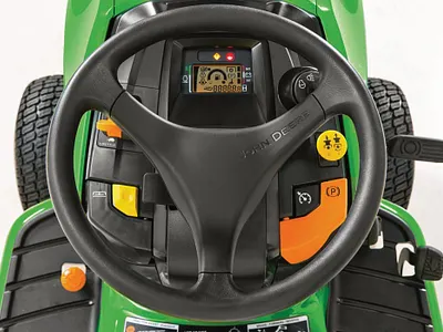Close-up of steering wheel on X500 Series