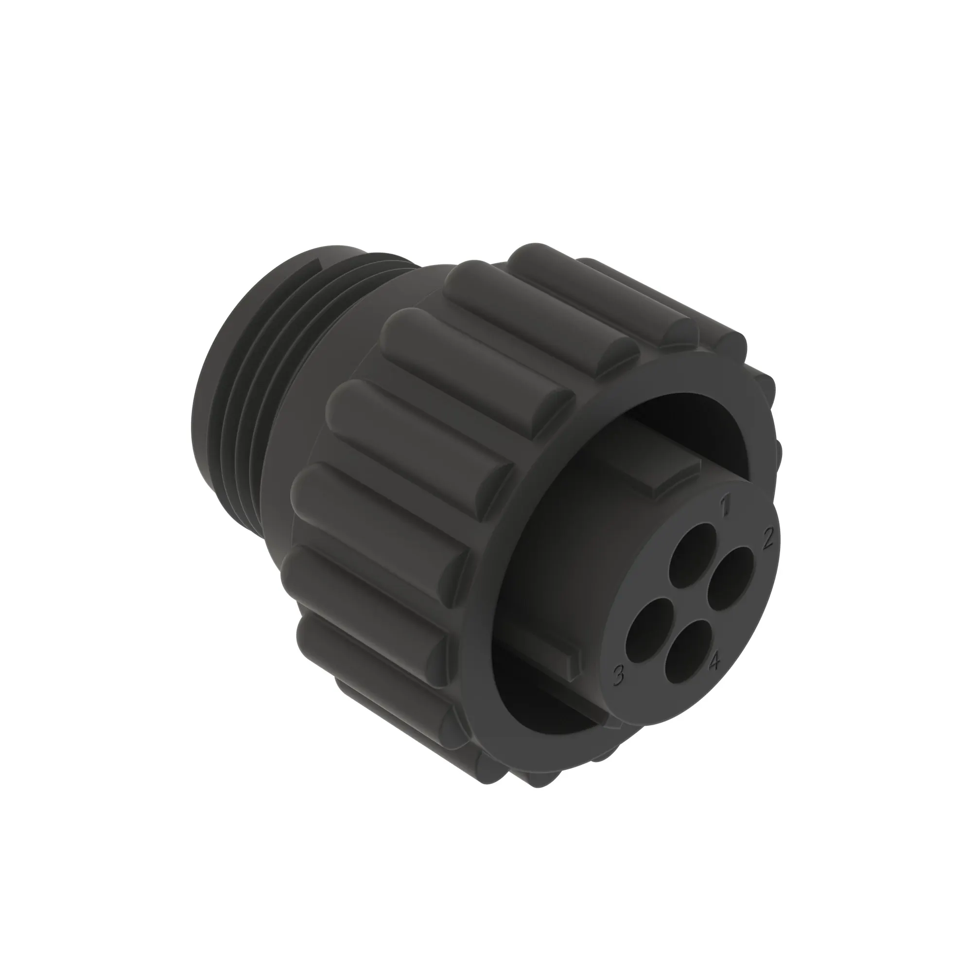 John Deere Black Electrical Connector Assembly, 4 Cavities - AE44392