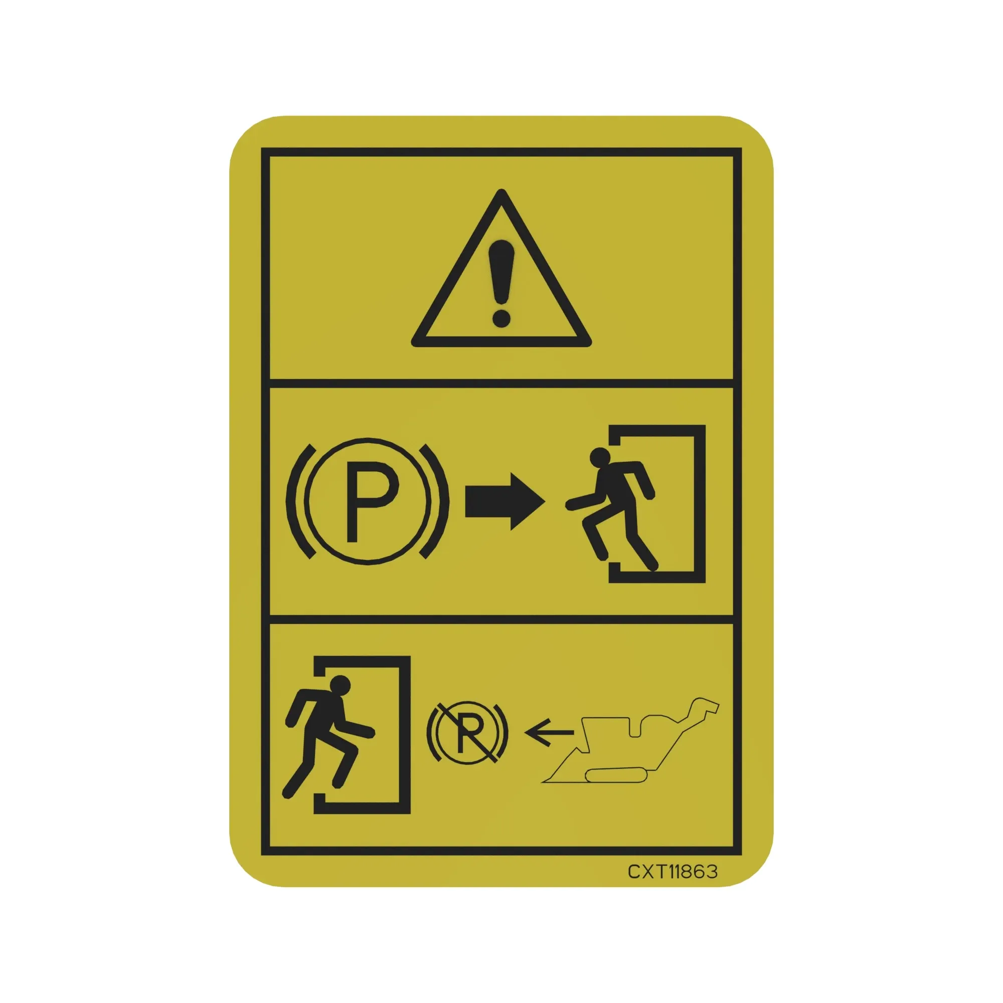 John Deere Park Brake Cobra Label - CXT11863