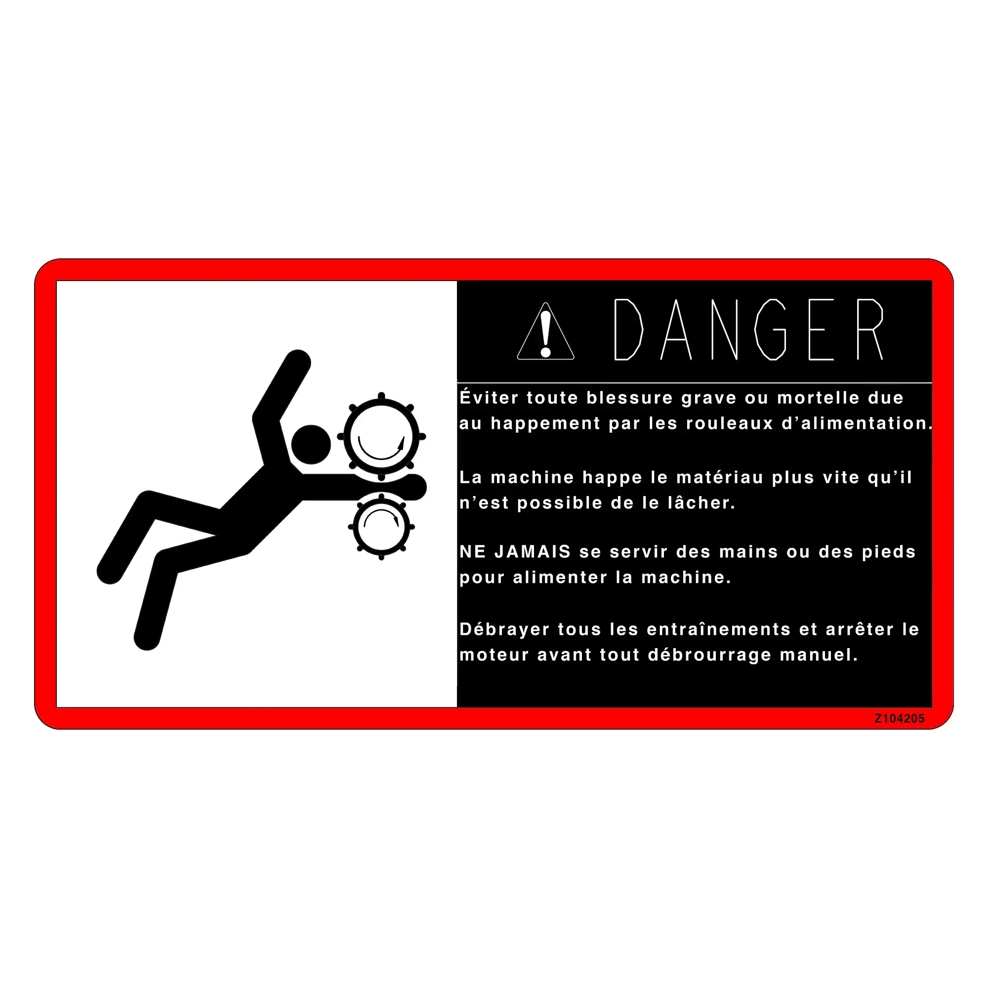John Deere Safety Sign, Label - Z104205
