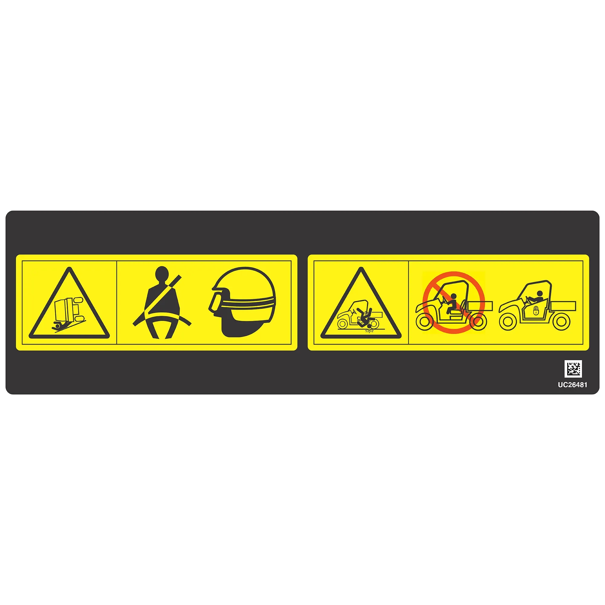 John Deere Safety Sign, Rear Seat Warning - UC26481