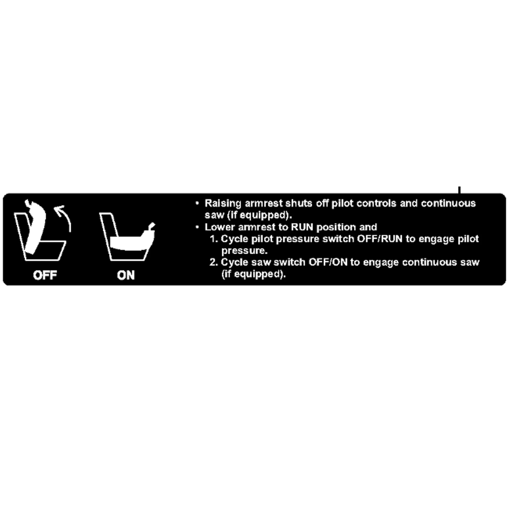 John Deere Pilot Armrest Label - F299289