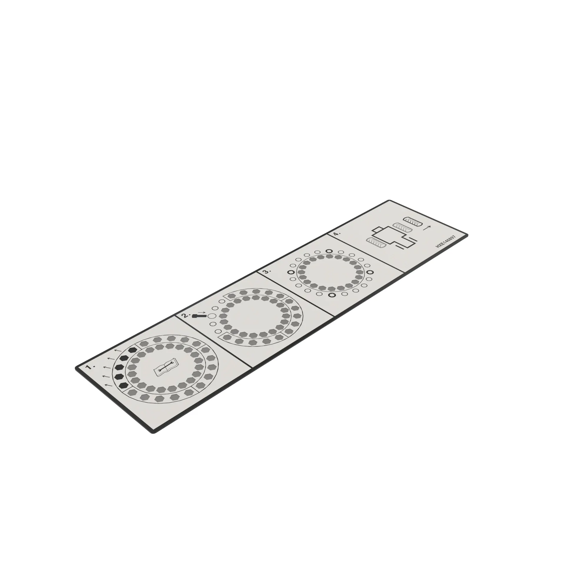 John Deere Dual Wheel Removal Label - HXE146897