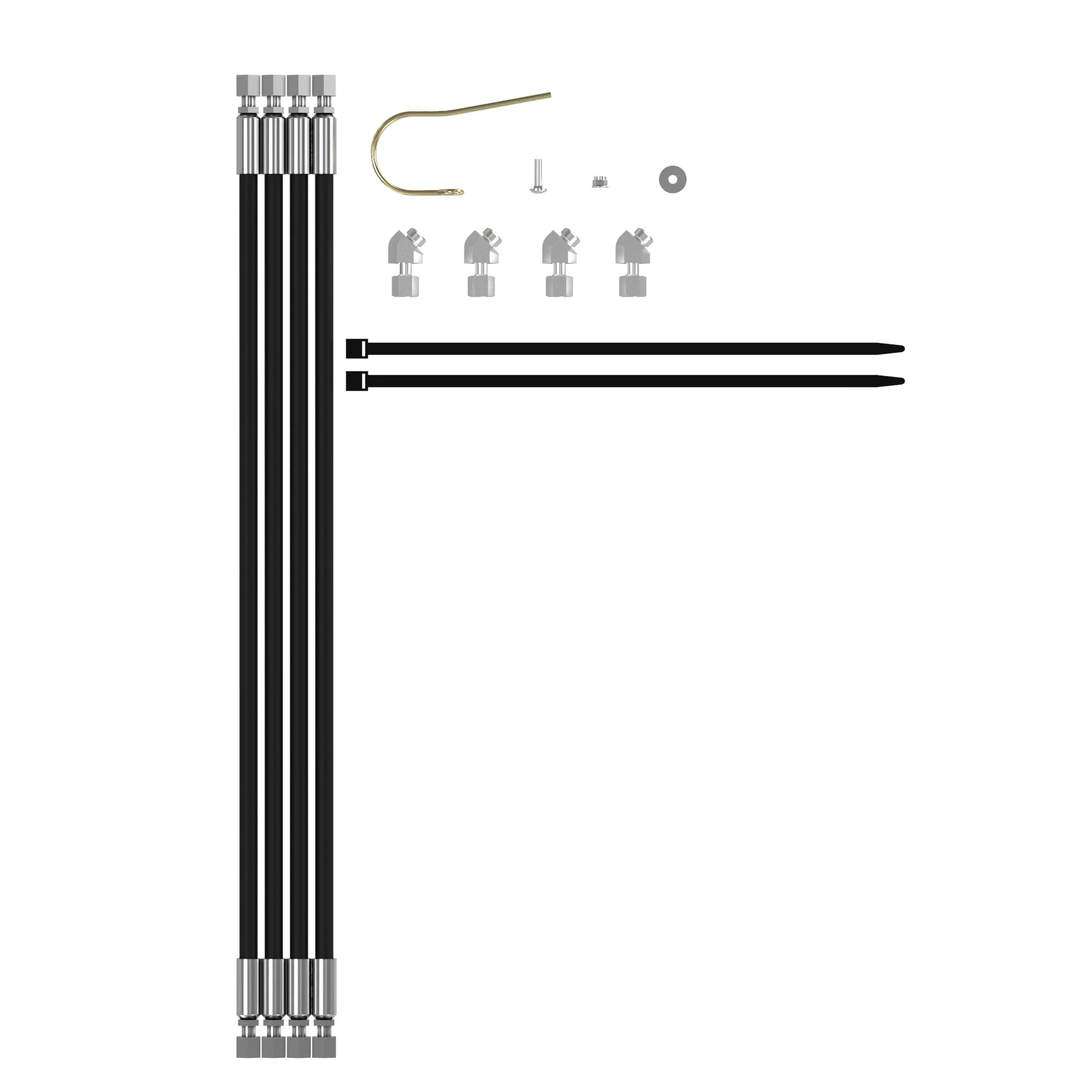 John Deere 2-Function Hoses and Parts - BW16637