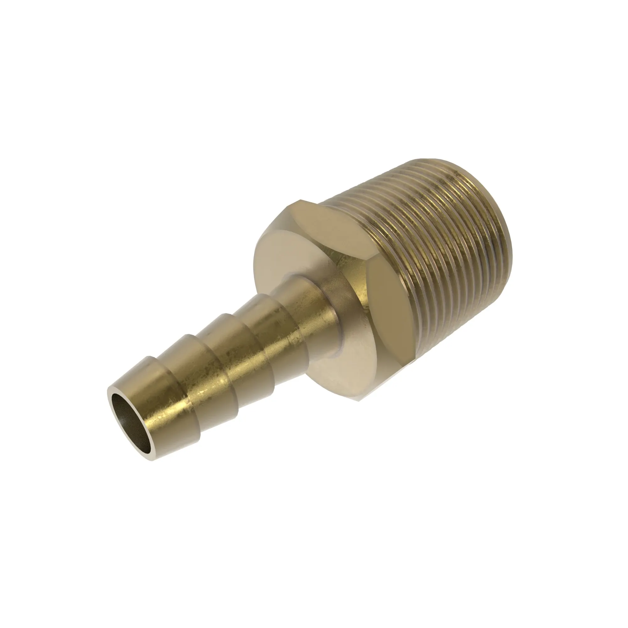 BARBED FITTING, 1/2" NPT X 3/8"