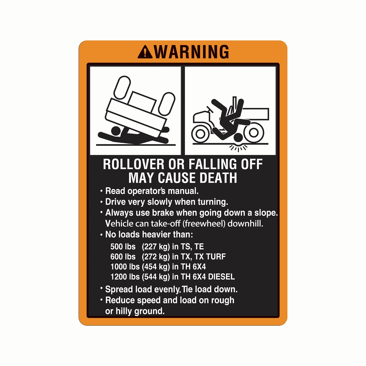 Label, Warning Rollover, Thg