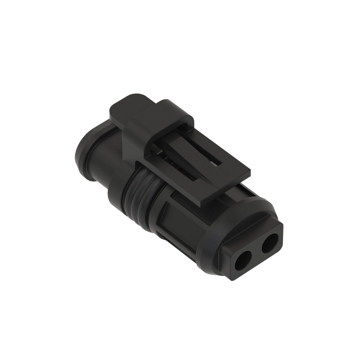 Conn Tyco 1.5MM 2W Ms Blk Nylon