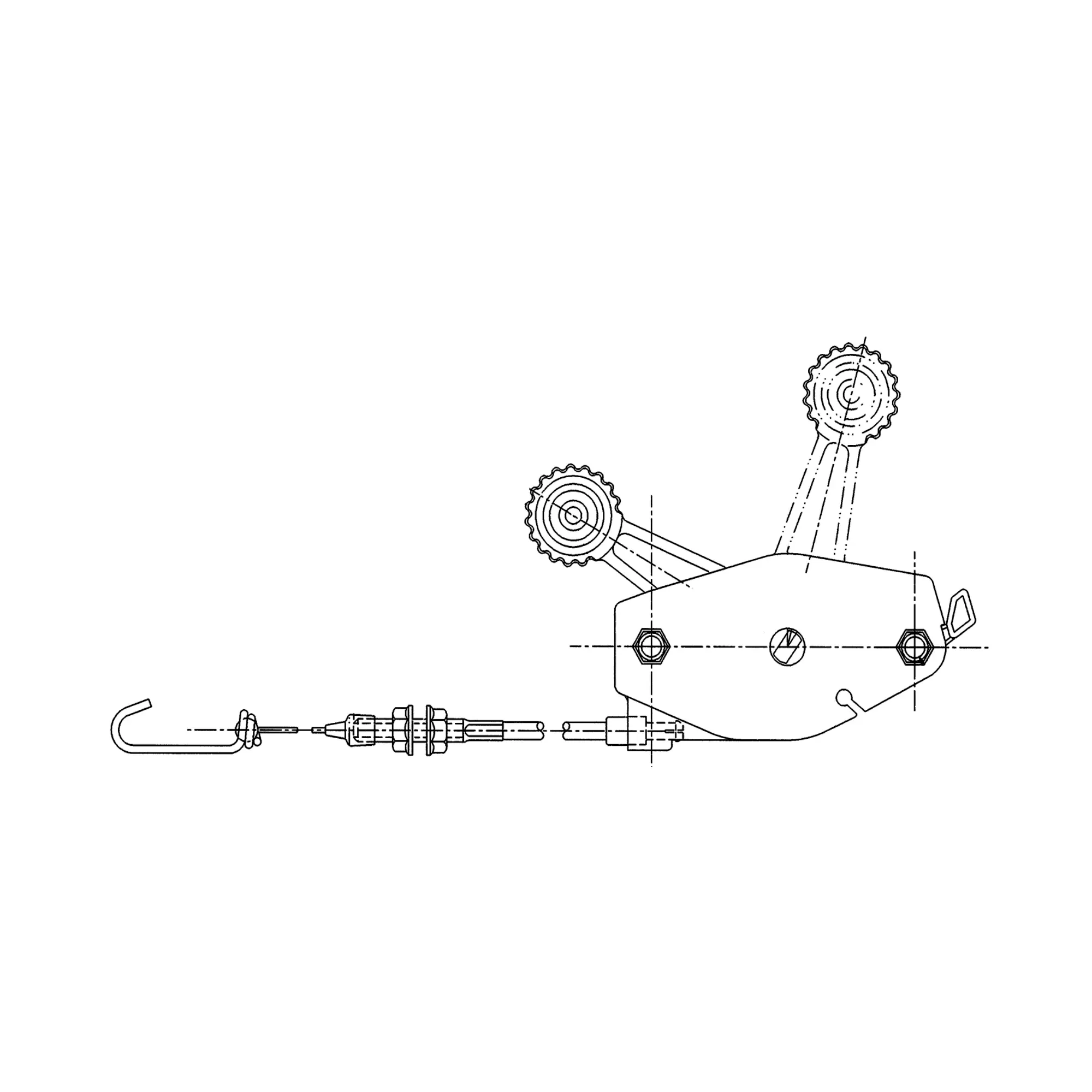 John Deere Blade Brake Clutch Control Push Pull Cable - GC90194