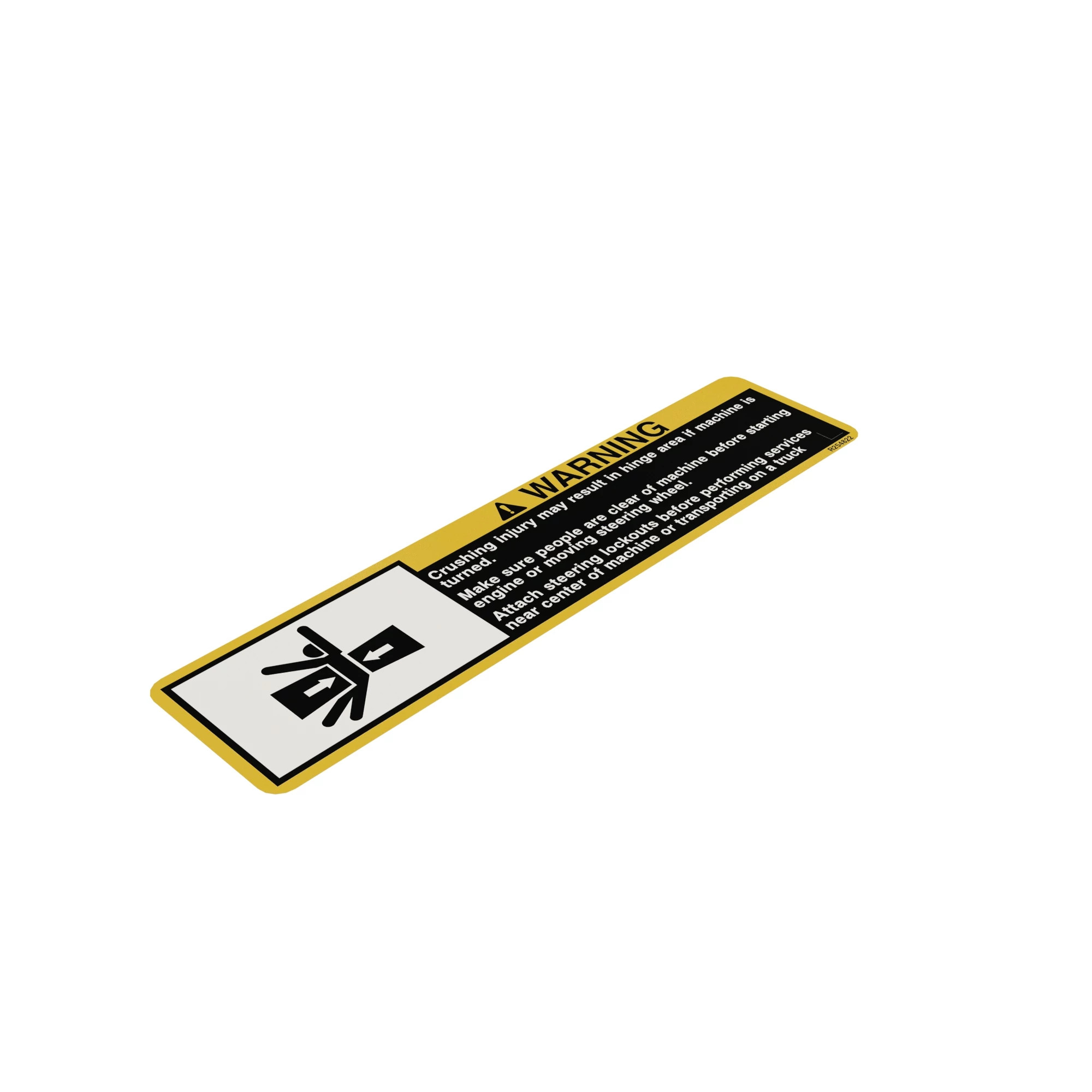 LABEL, HINGE WARNING, ENGLISH