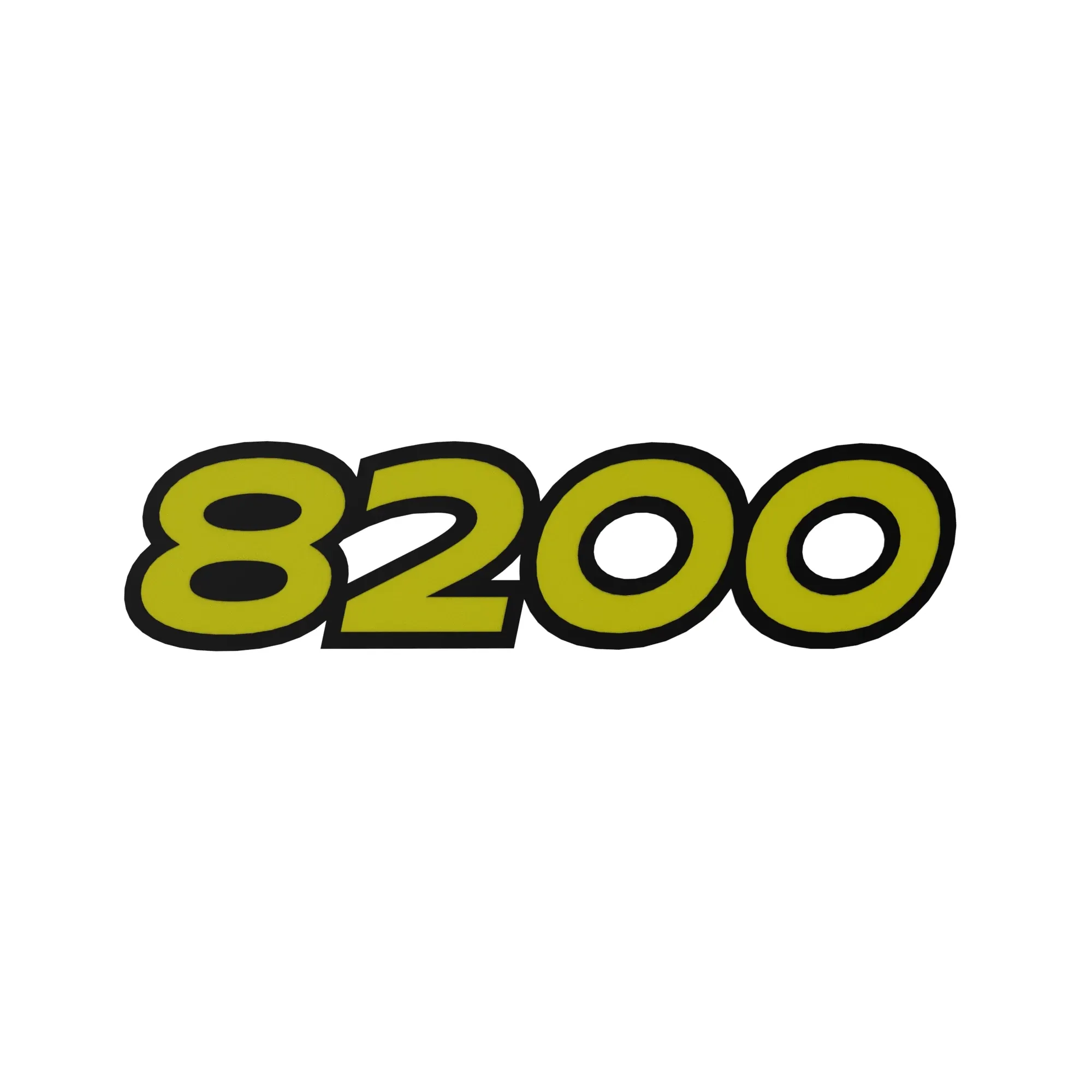 John Deere 8200 Model Number Label, Right Side - HXE77676